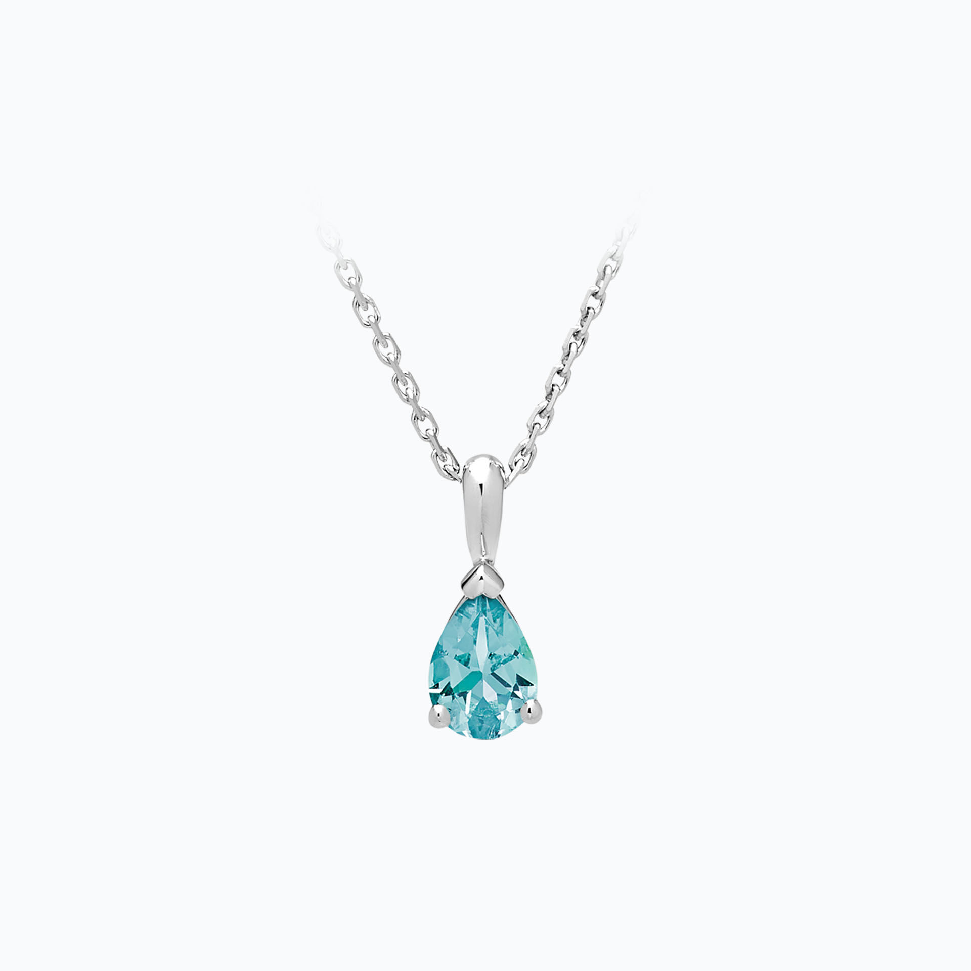 Pendentif Goutte Aigue-marine 6 x 4 mm