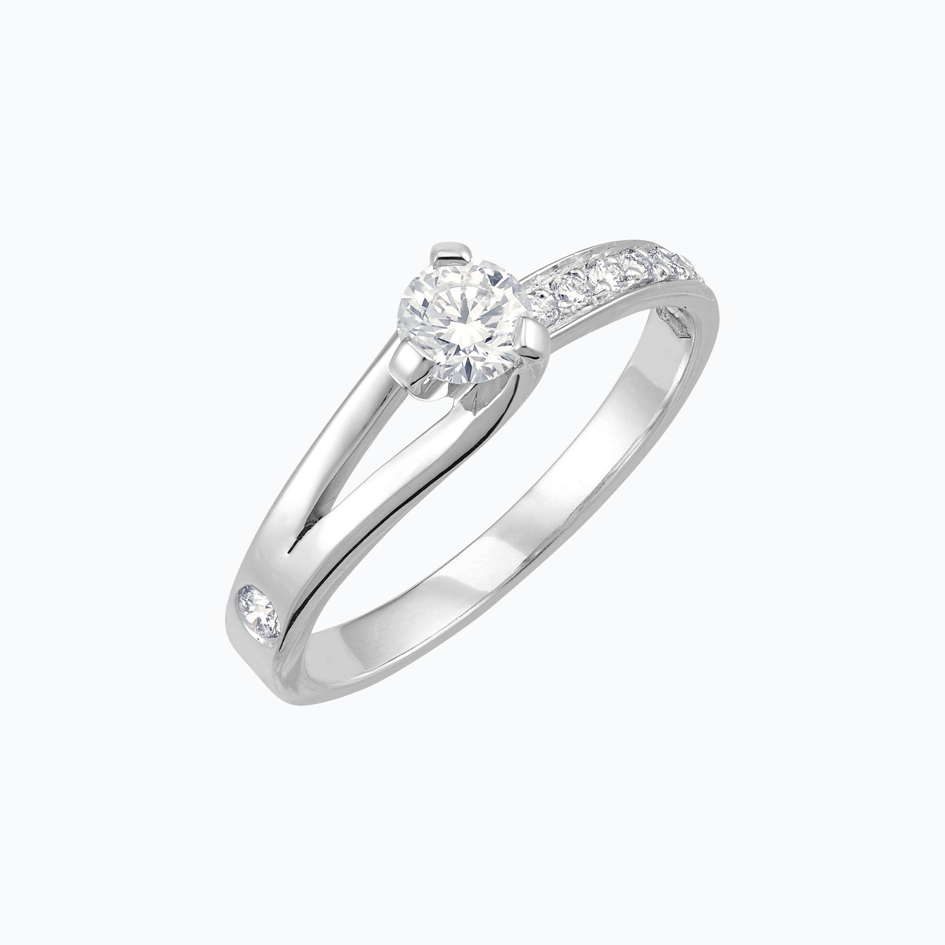 Solitaire Pavé Étoile Éclat