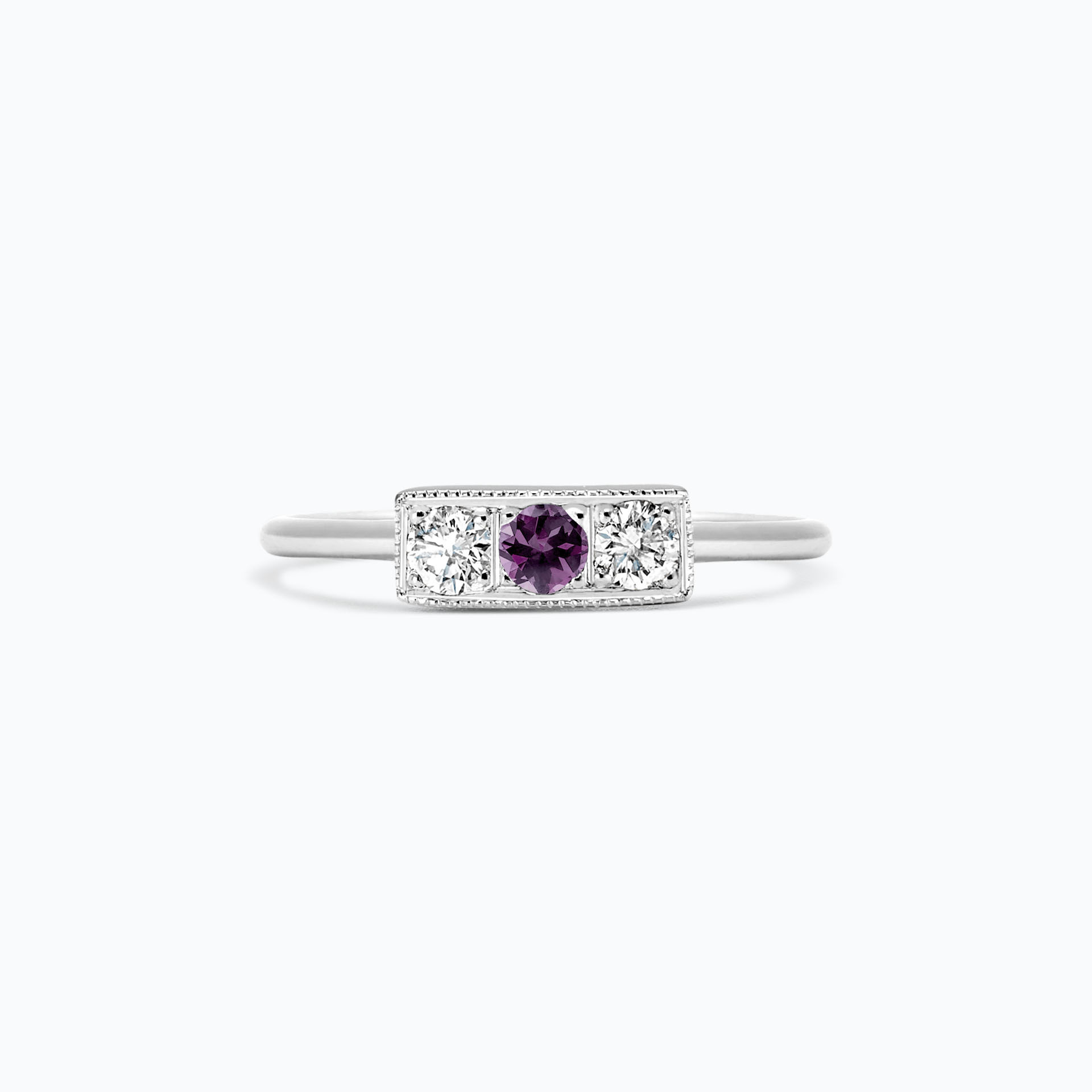 Solitaire Cybèle Millegrain Saphir Violet