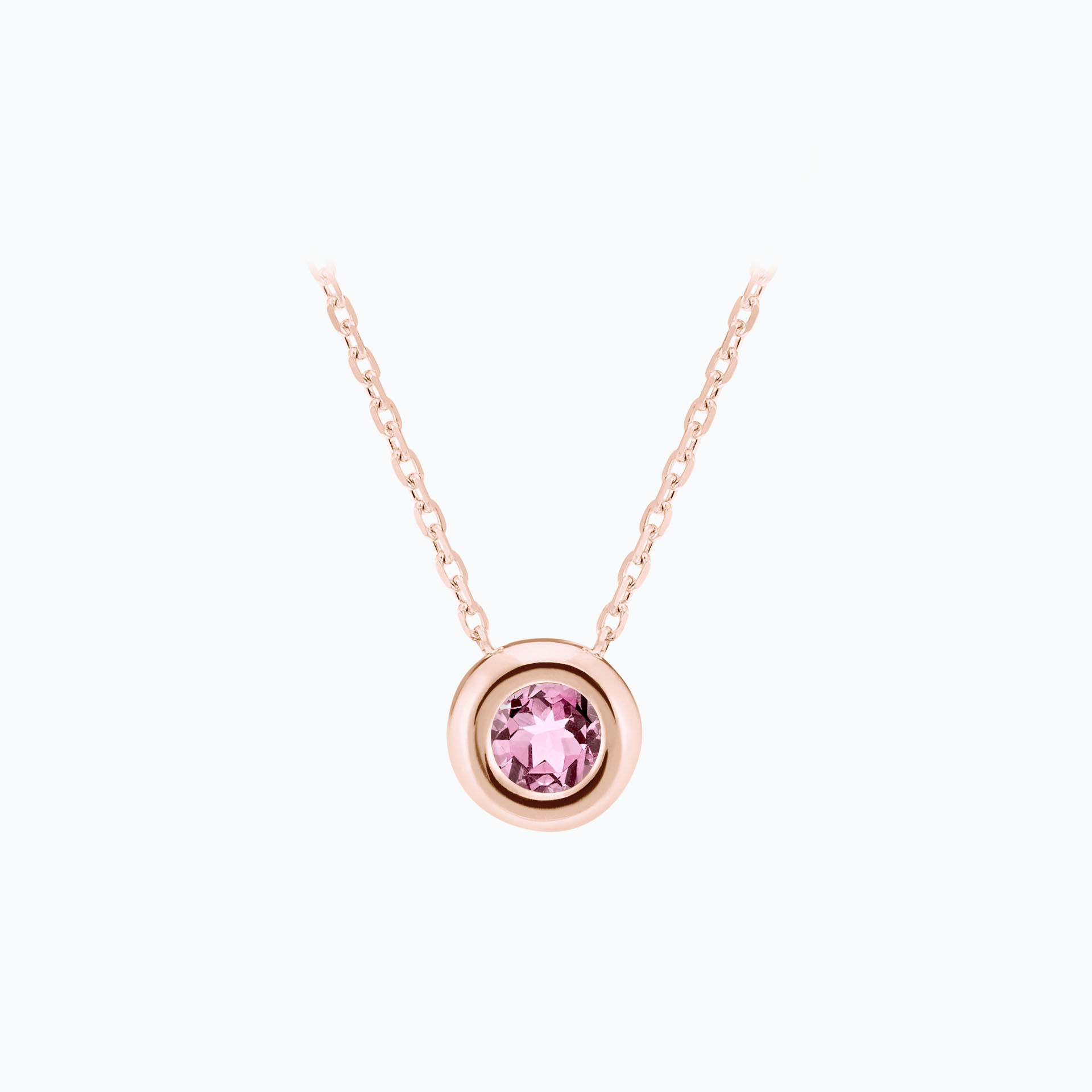 Collier Sfera Saphir Rose Pivoine