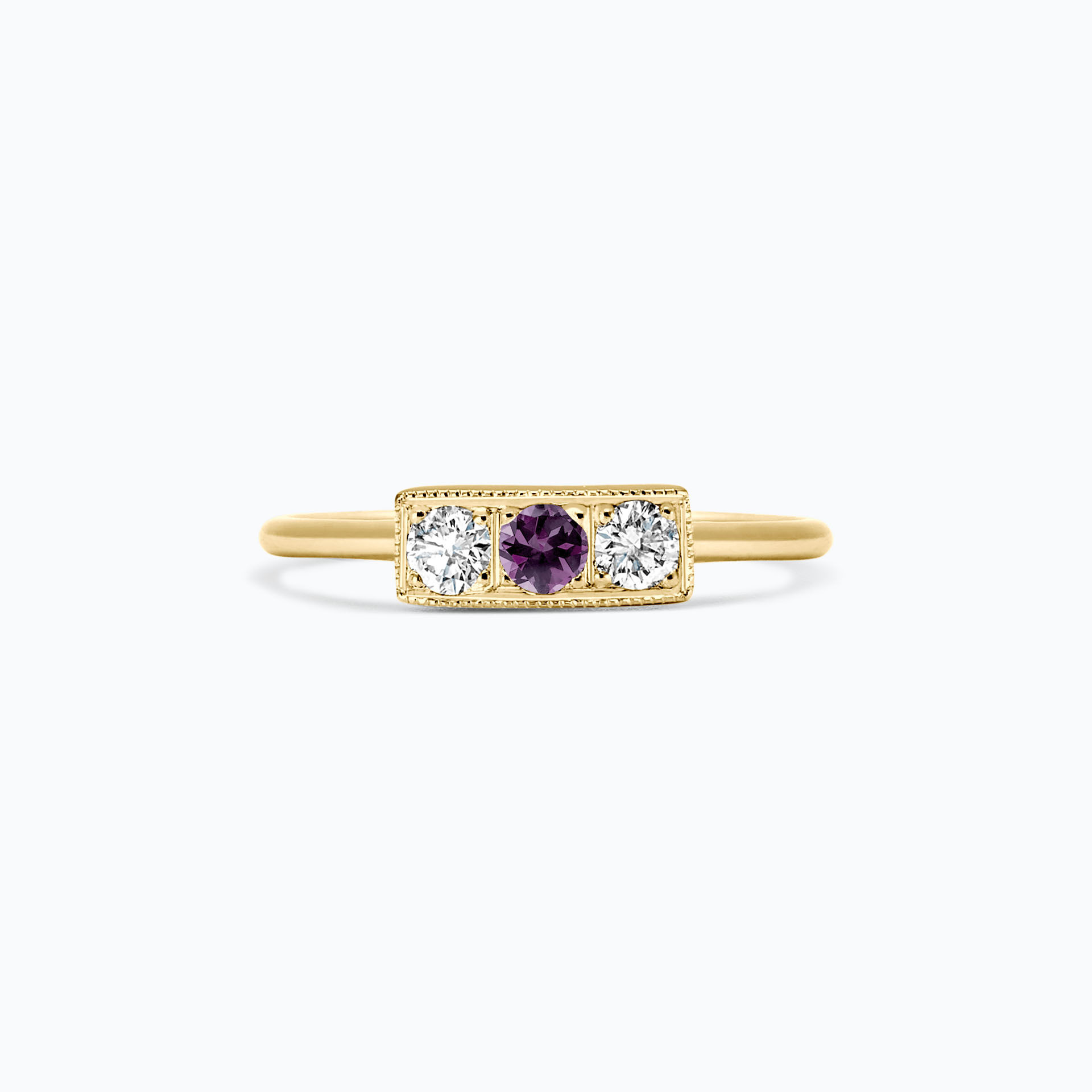 Solitaire Cybèle Millegrain Saphir Violet