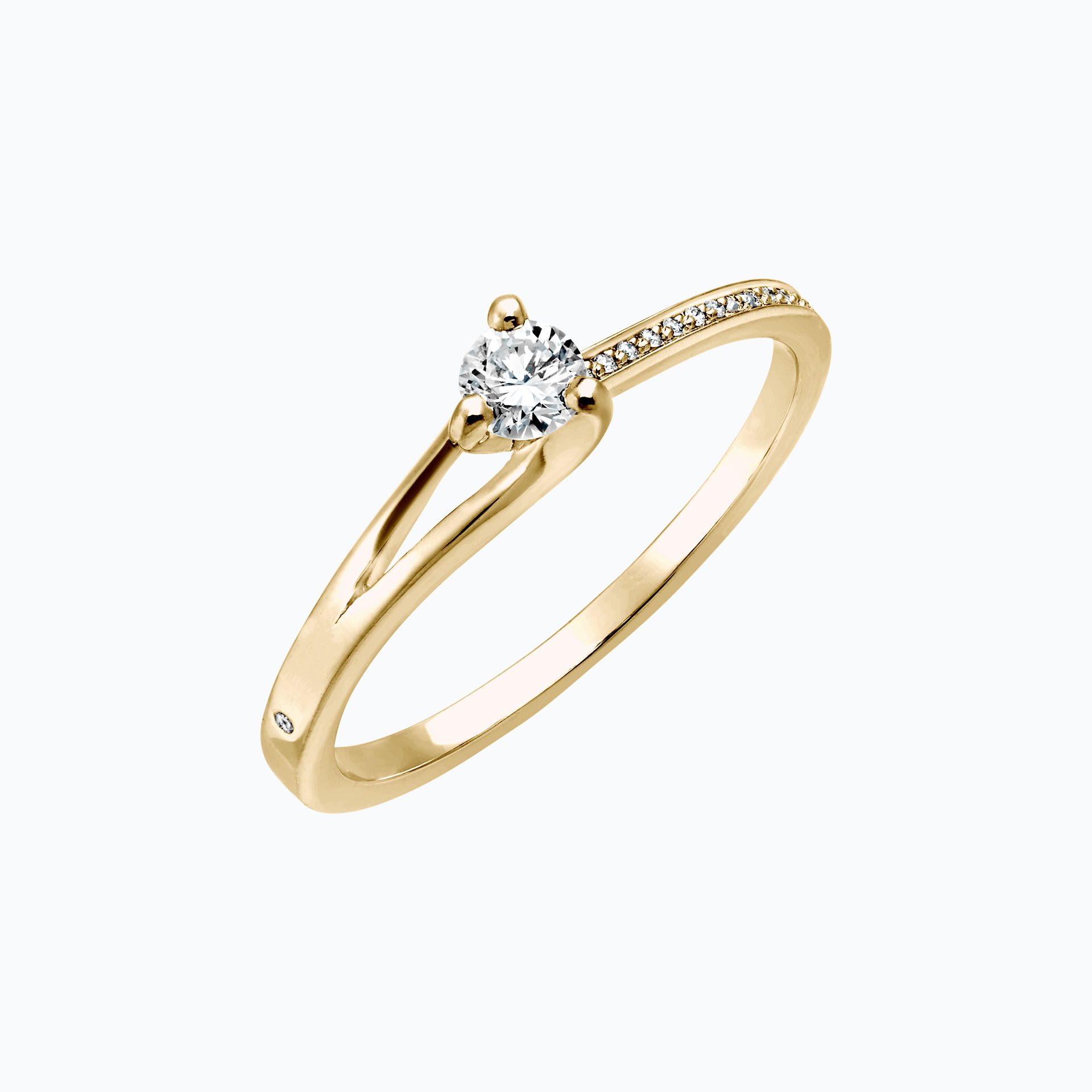 Solitaire Pavé Étoile 0.15 carat