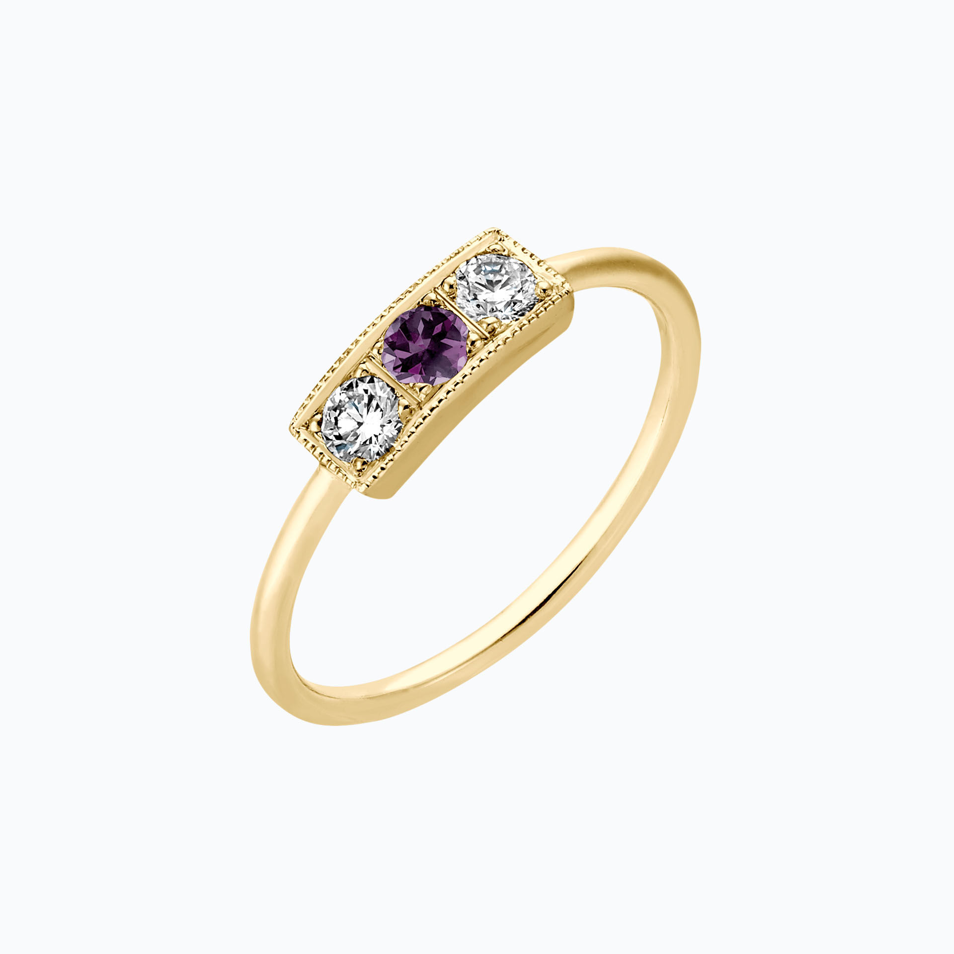 Solitaire Cybèle Millegrain Saphir Violet
