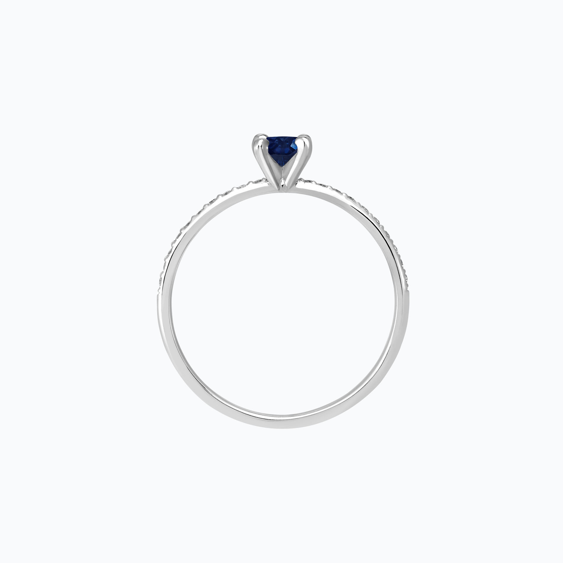 Solitaire Pavé Séléné Saphir 4.5 mm