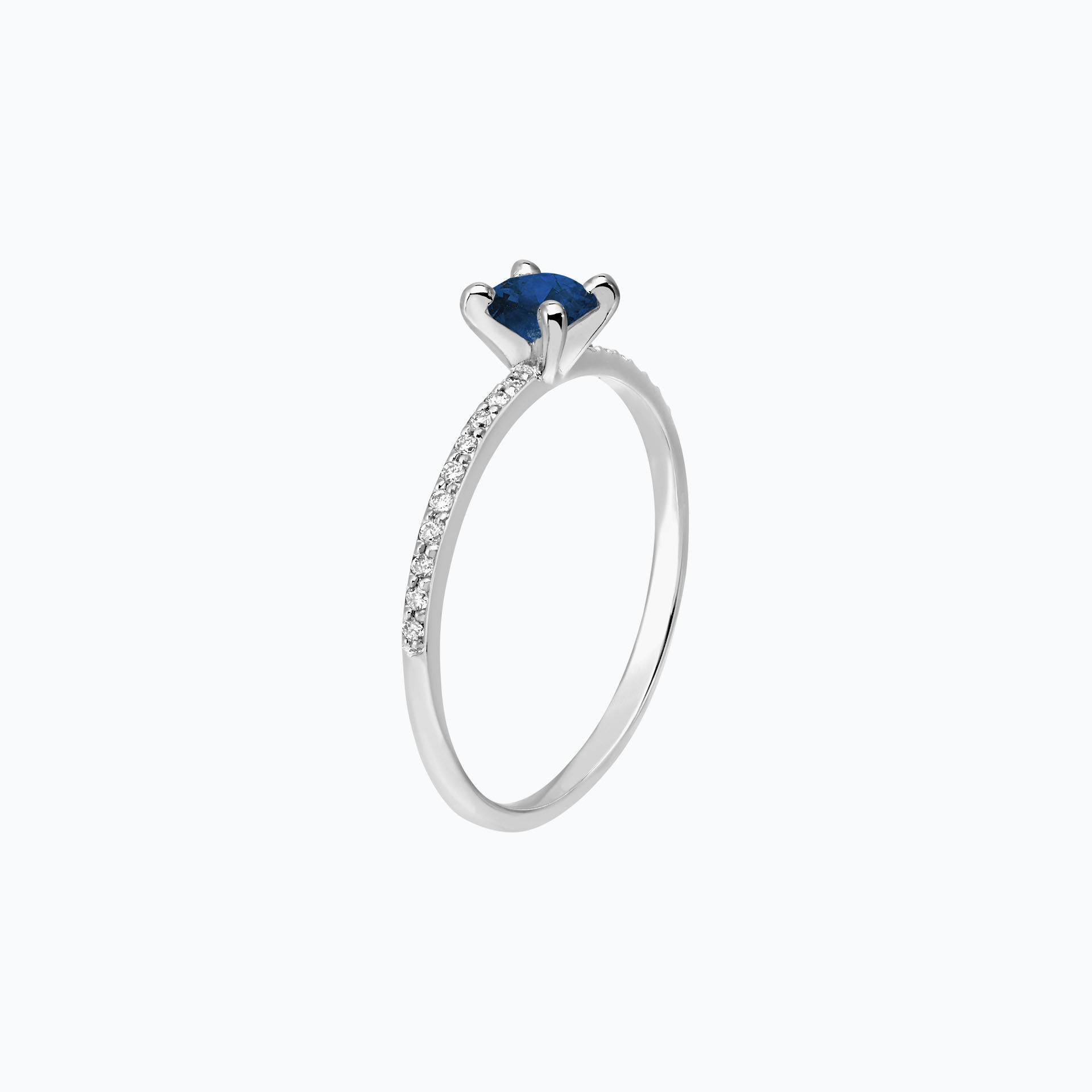 Solitaire Pavé Séléné Saphir 4.5 mm