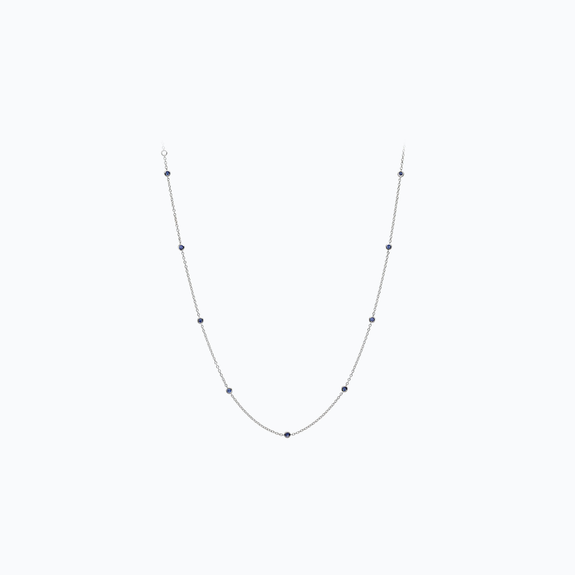Collier Blossom 9 Saphirs