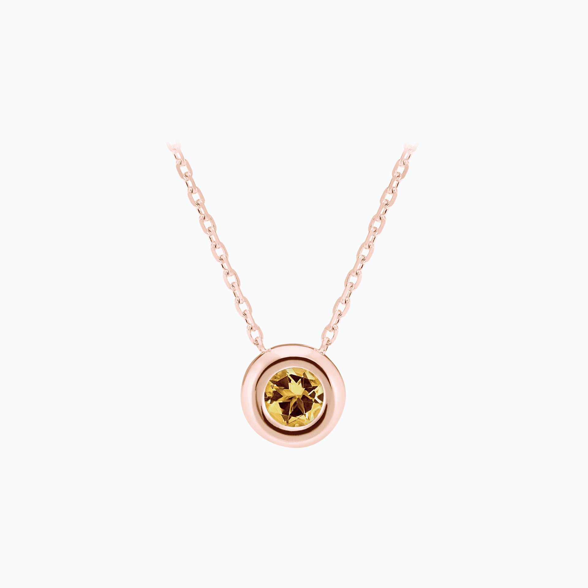 Collier Sfera Saphir Jaune Tournesol