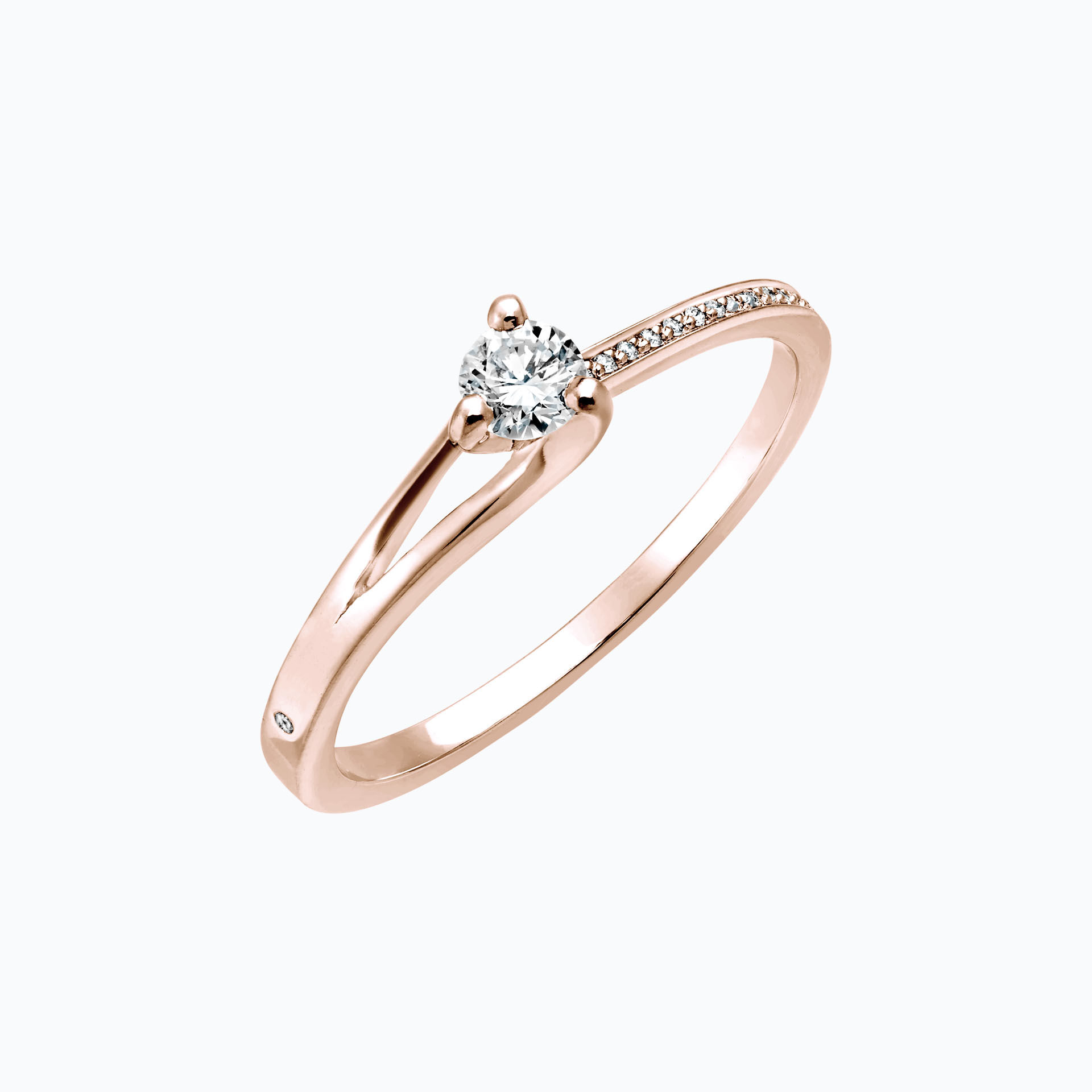 Solitaire Pavé Étoile 0.15 carat