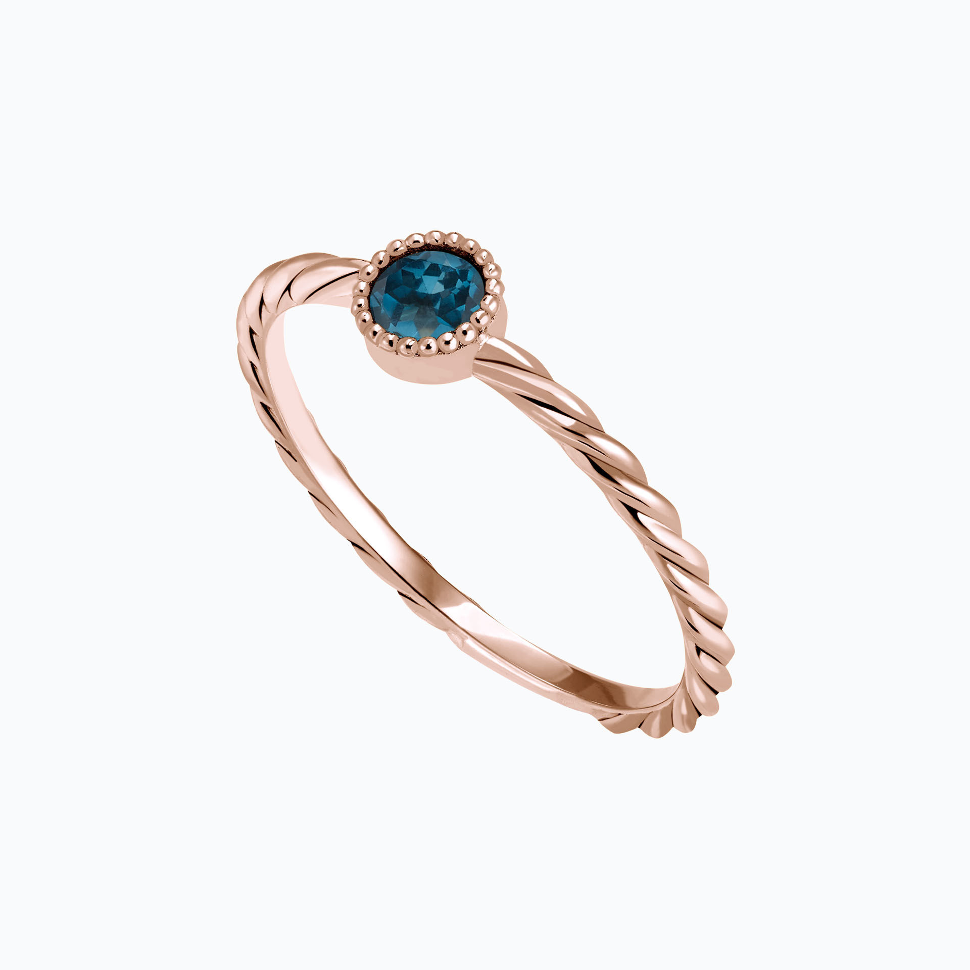 Solitaire Faustine Topaze Blue London
