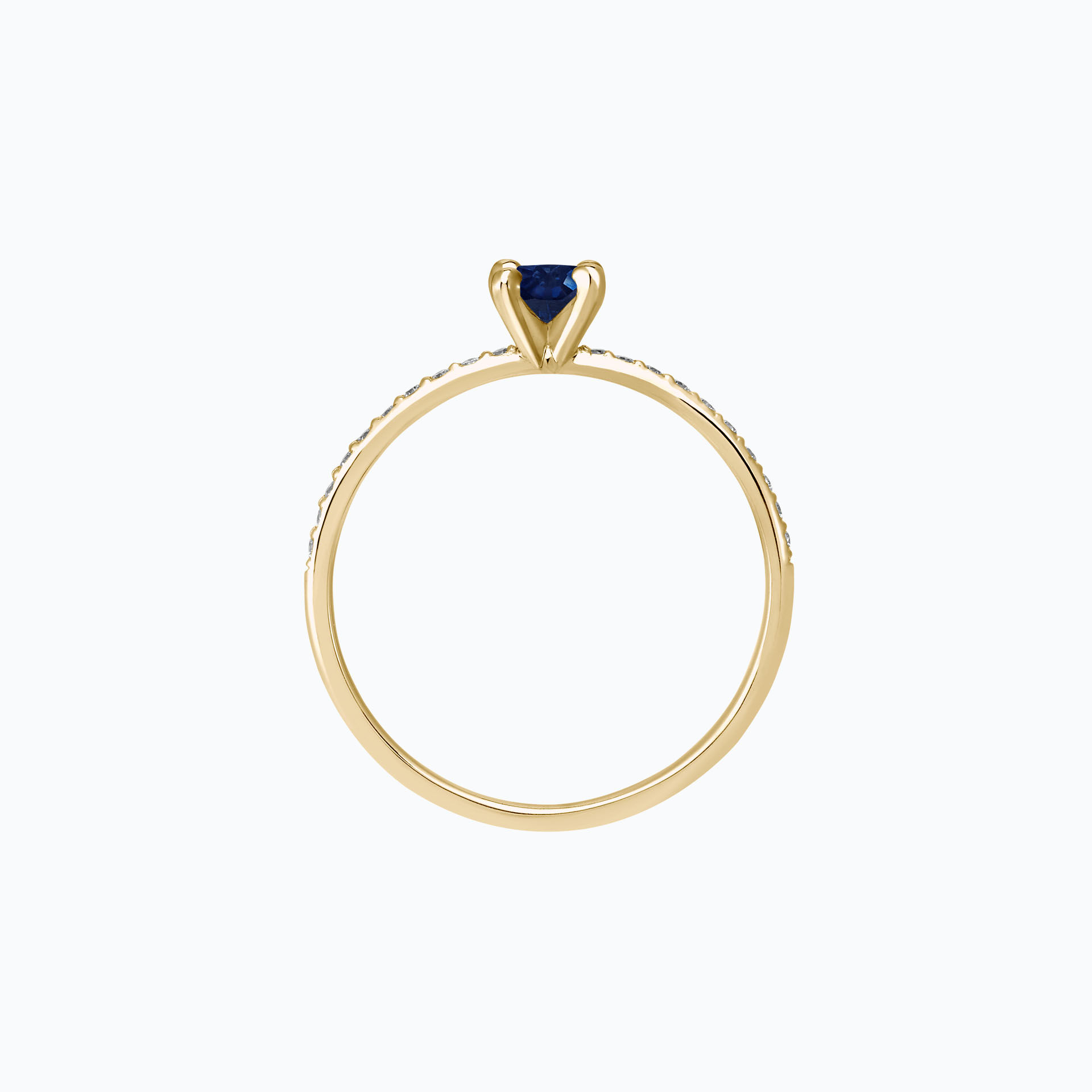 Solitaire Pavé Séléné Saphir 4.5 mm
