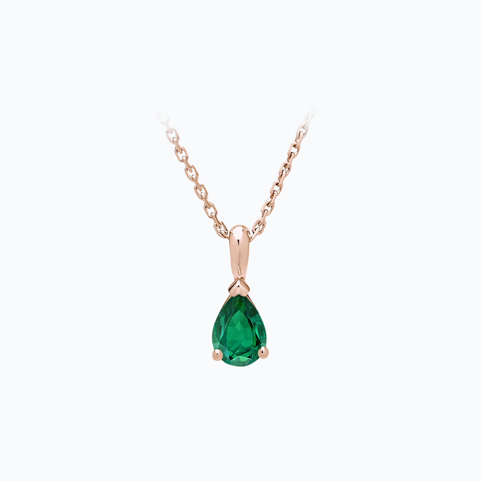 Pendentif Goutte Émeraude 6 x 4 mm