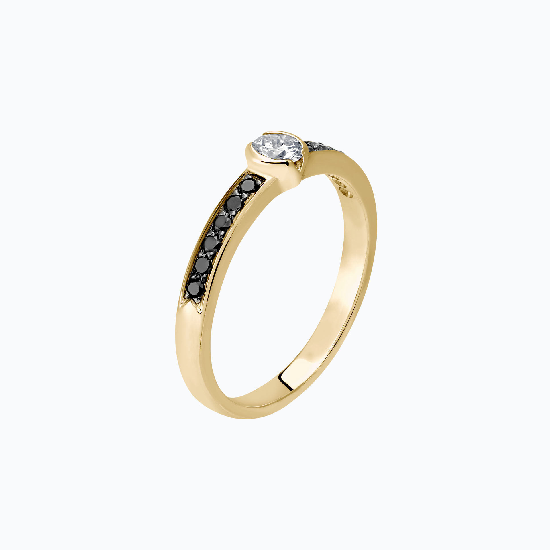 Solitaire Pavé Flora