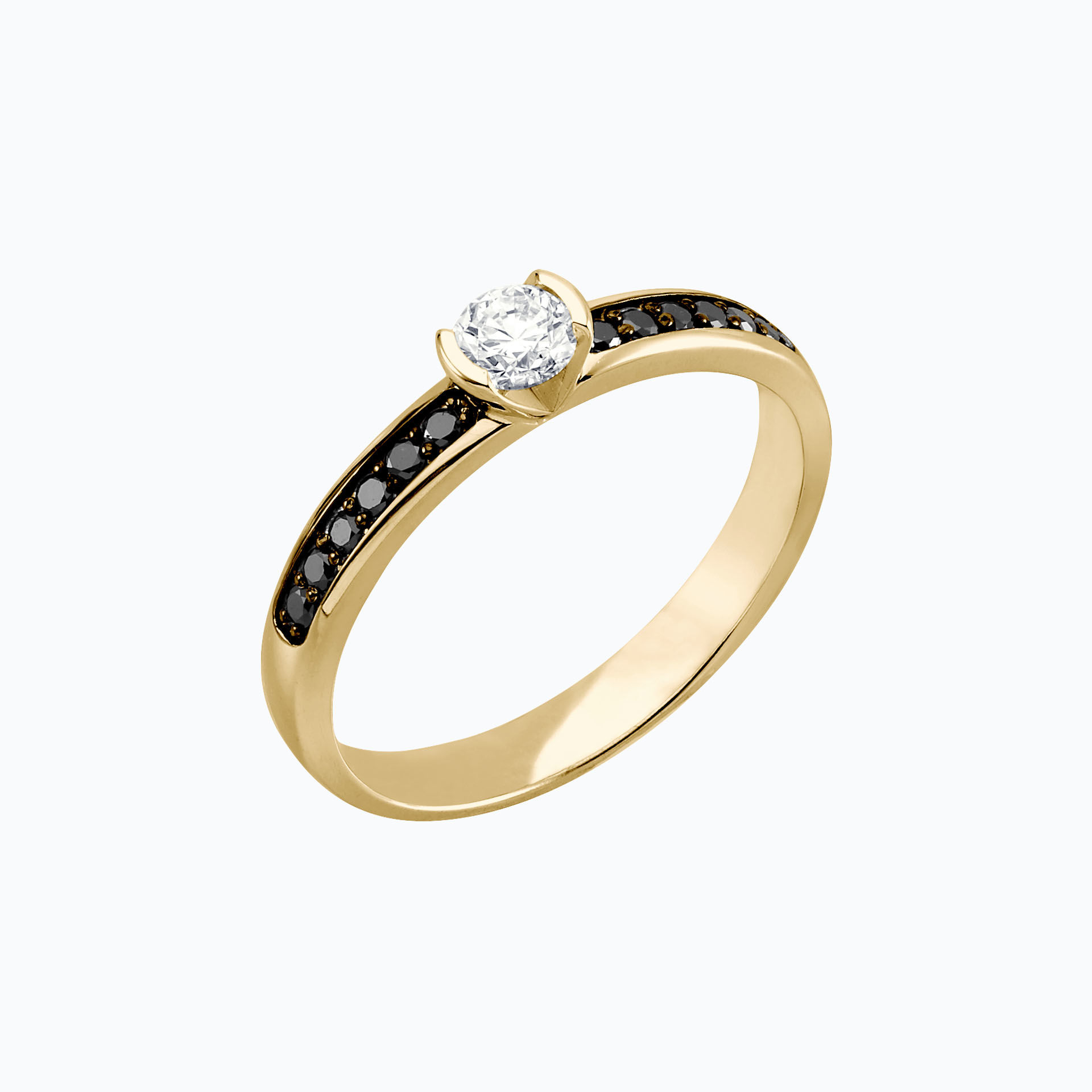 Solitaire Pavé Flora