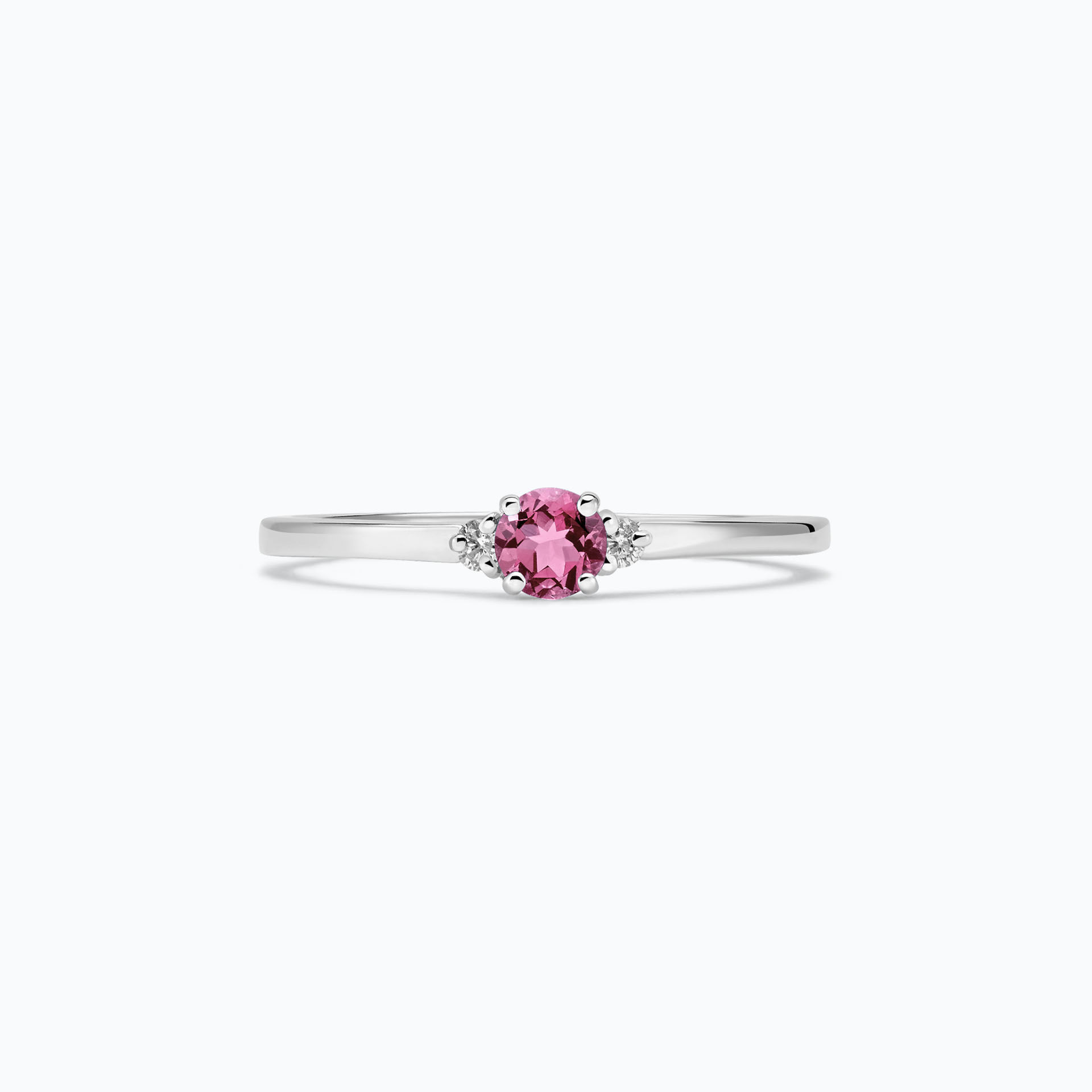 Solitaire Lolly Saphir Rose Pivoine 3.5 mm