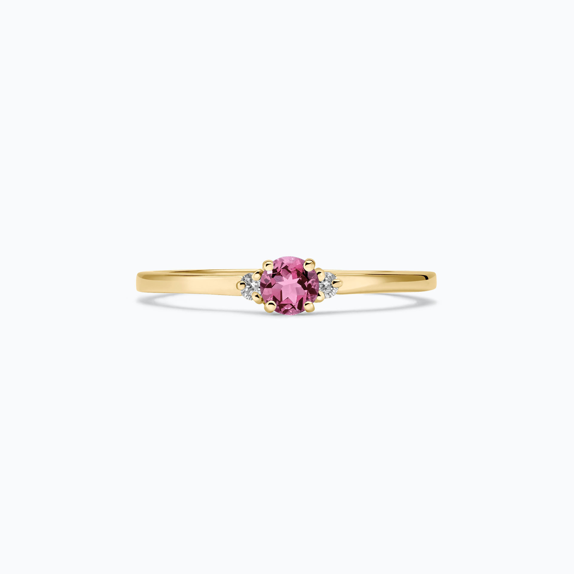 Solitaire Lolly Saphir Rose Pivoine 3.5 mm