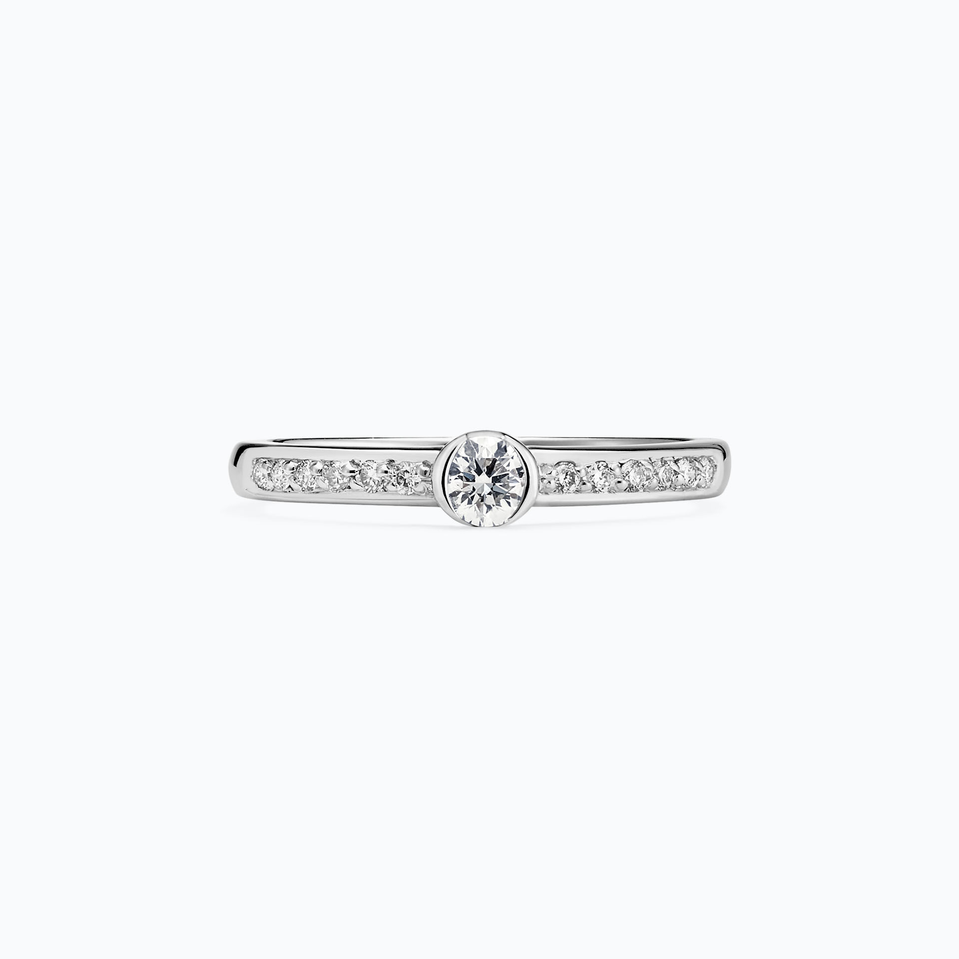 Solitaire Pavé Justine