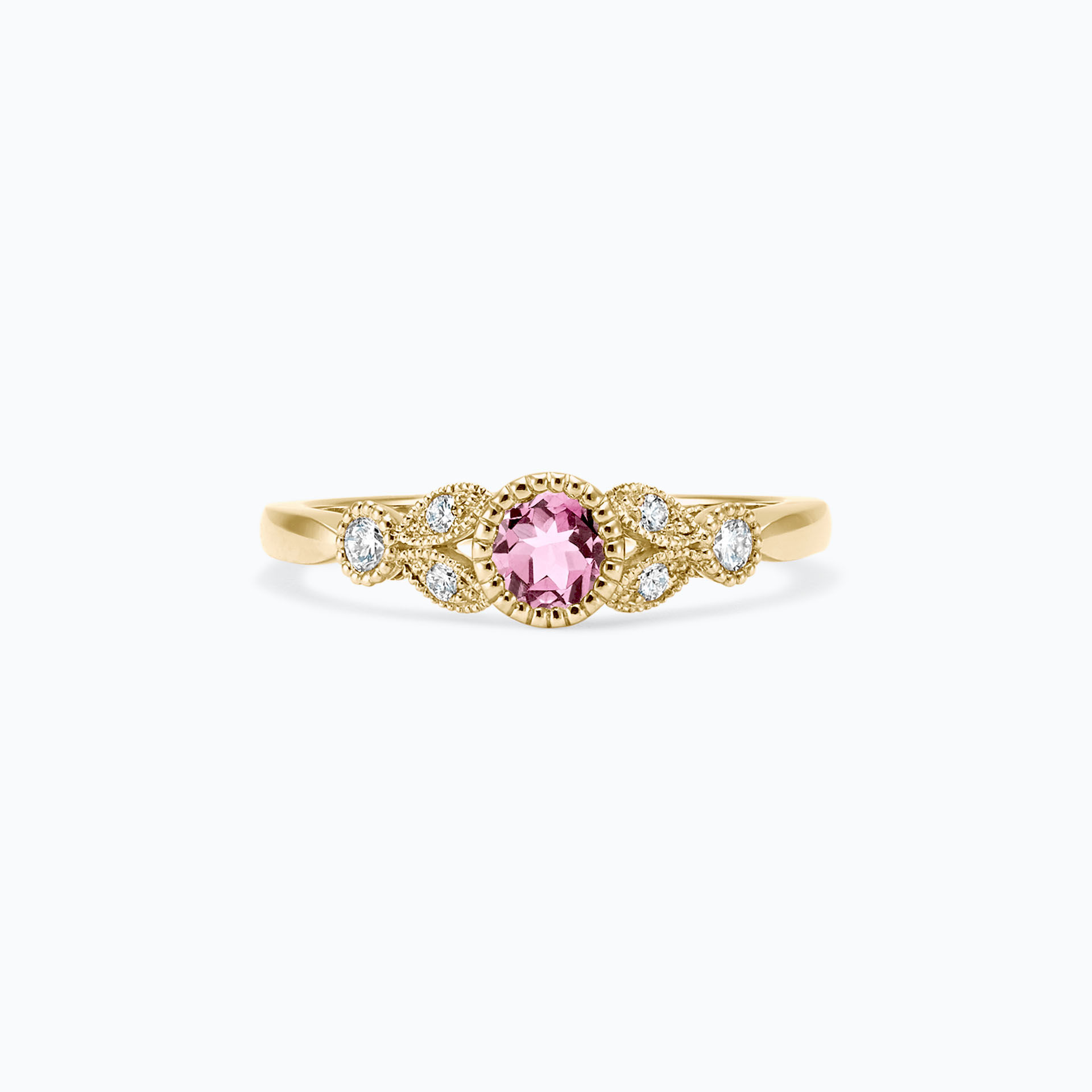 Solitaire Salomé Millegrain Saphir Rose Poudré