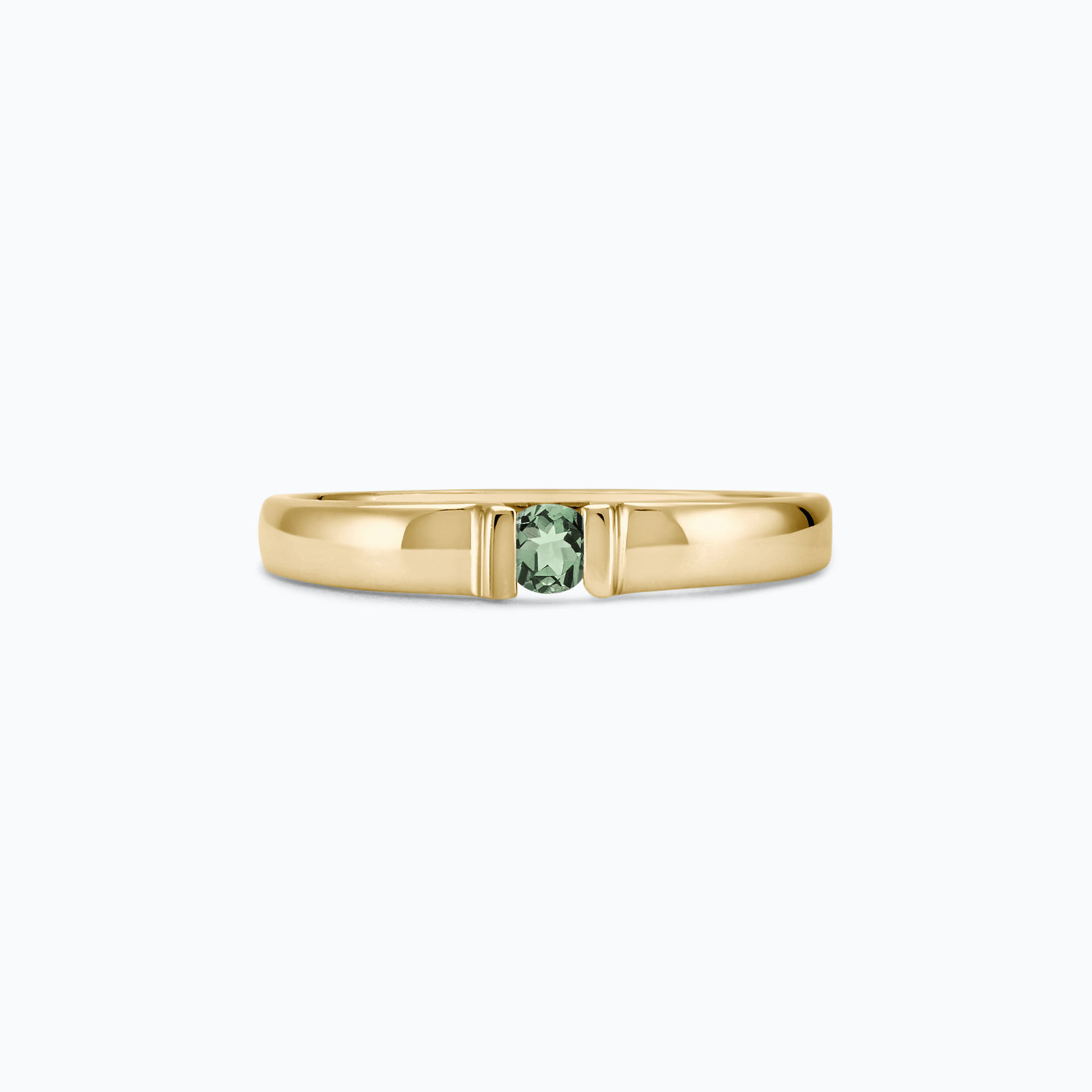 Solitaire Mathilde Saphir Vert 3.5 mm