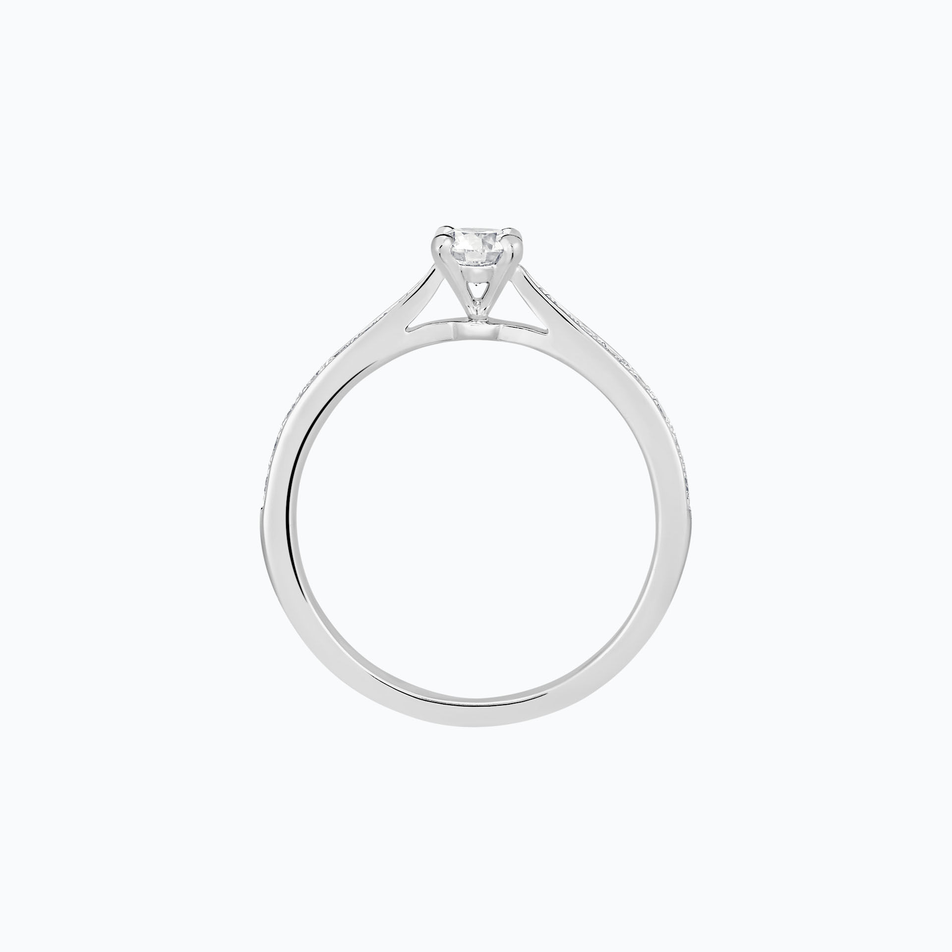 Solitaire Pavé Romance Éclat