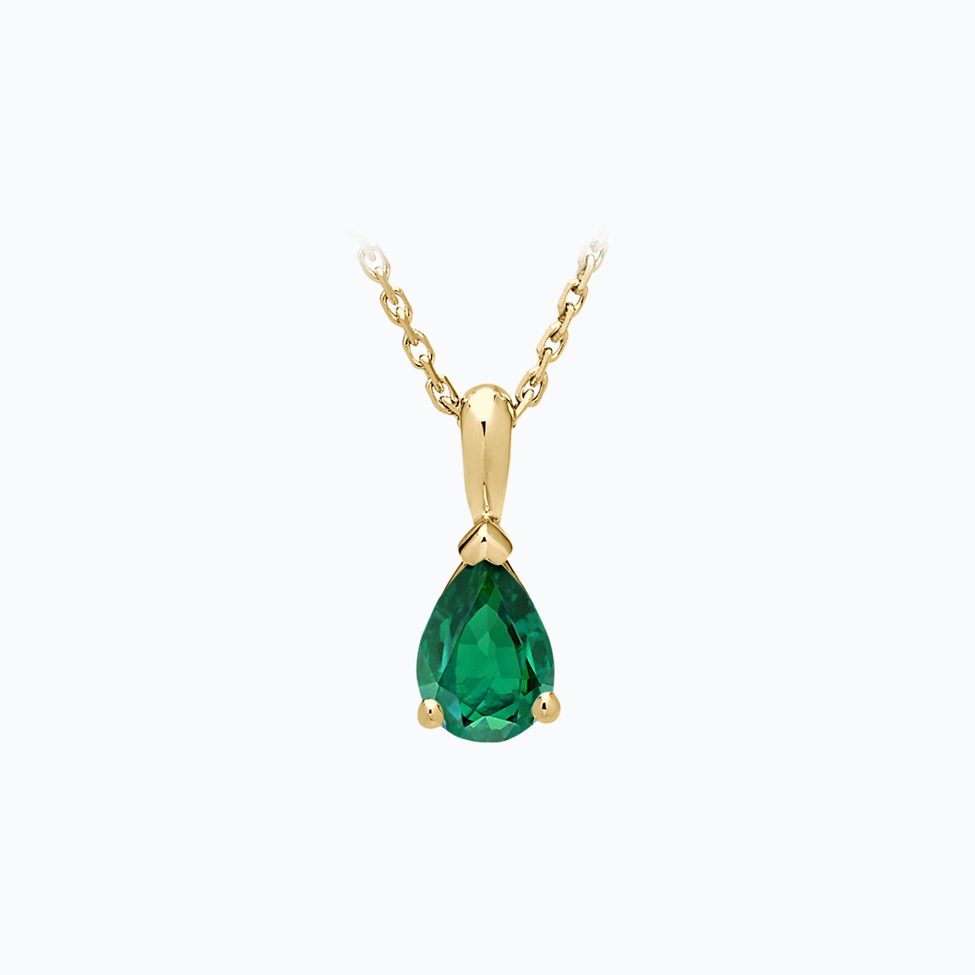 Pendentif Goutte Émeraude 7 x 5 mm