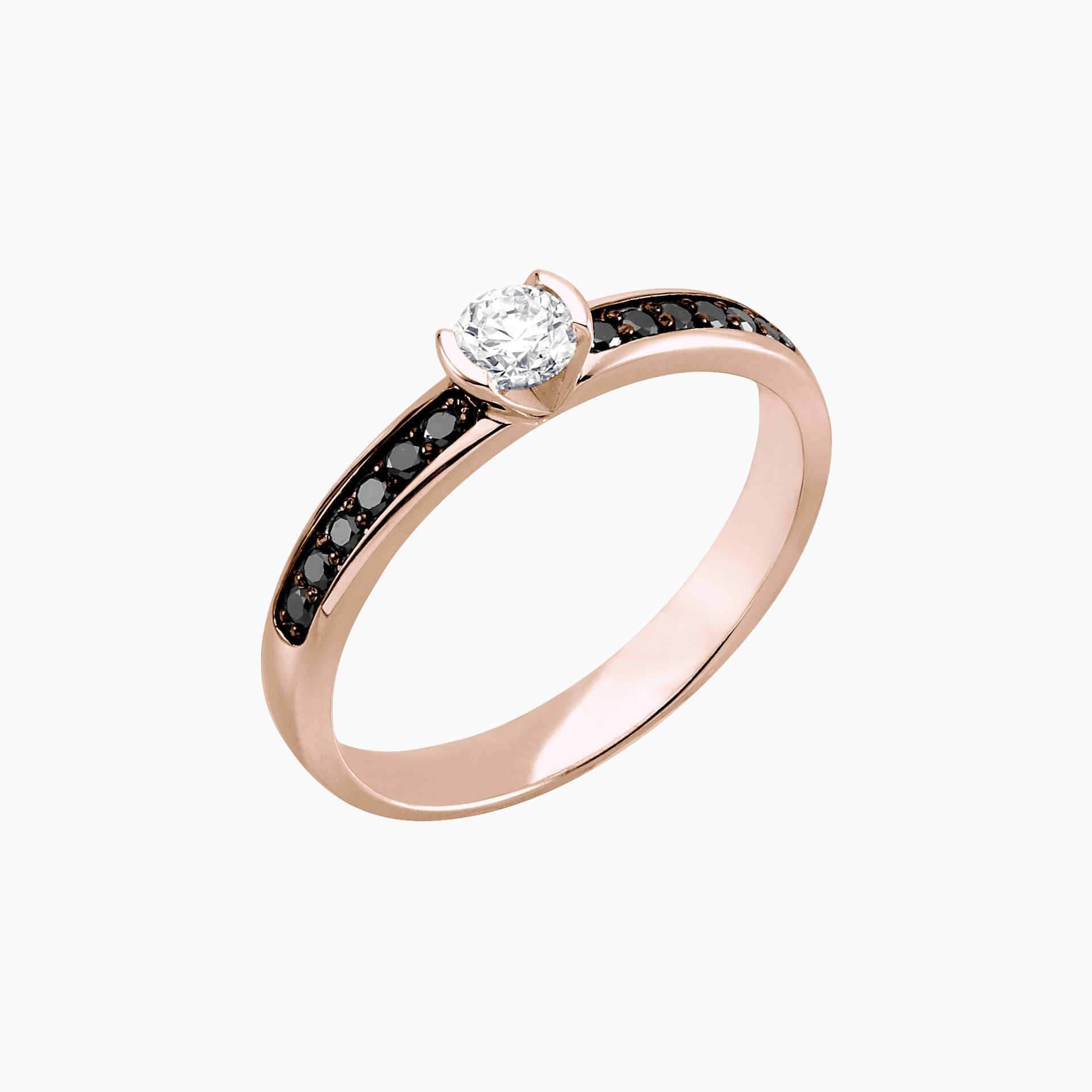 Solitaire Pavé Flora