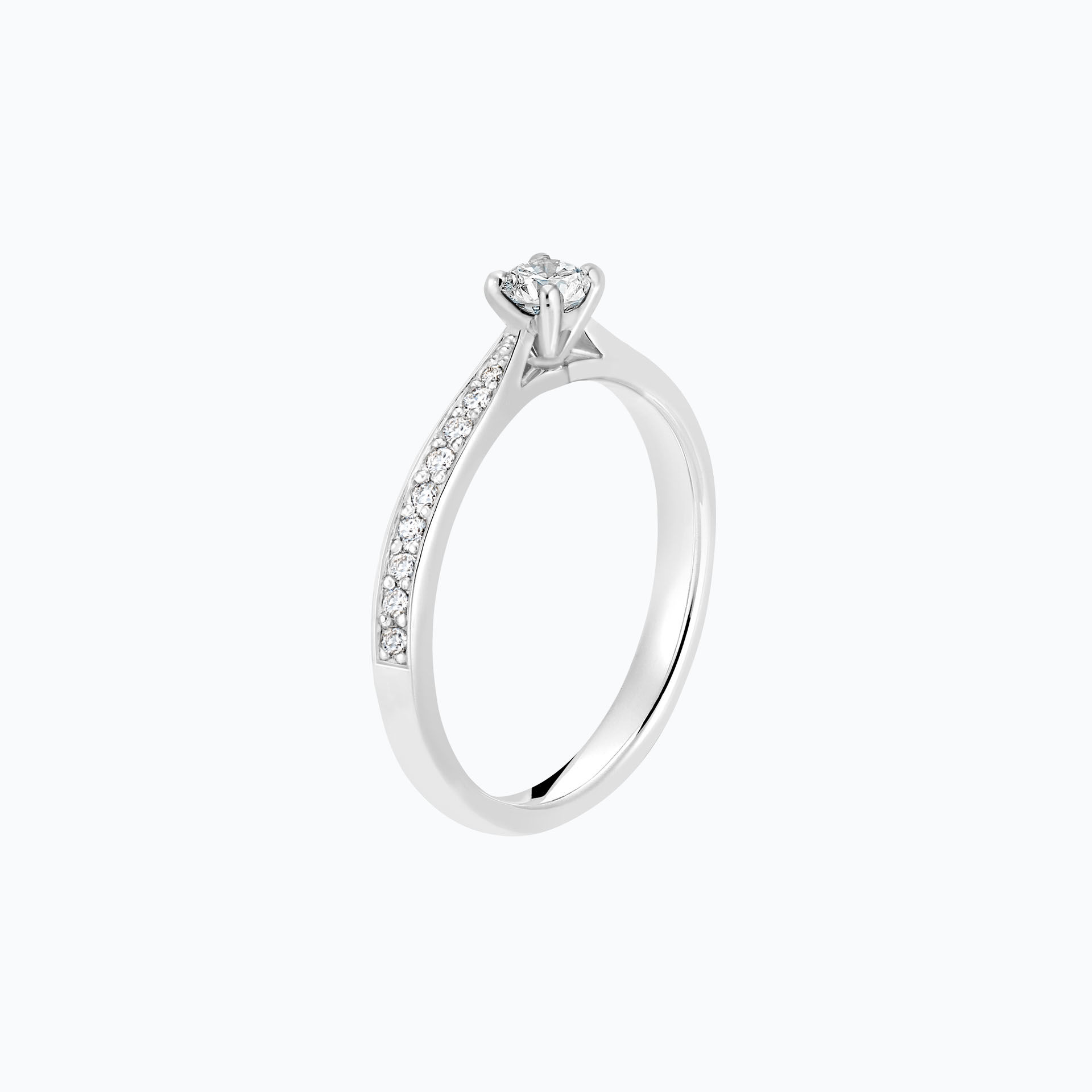 Solitaire Pavé Romance 0.15 carat