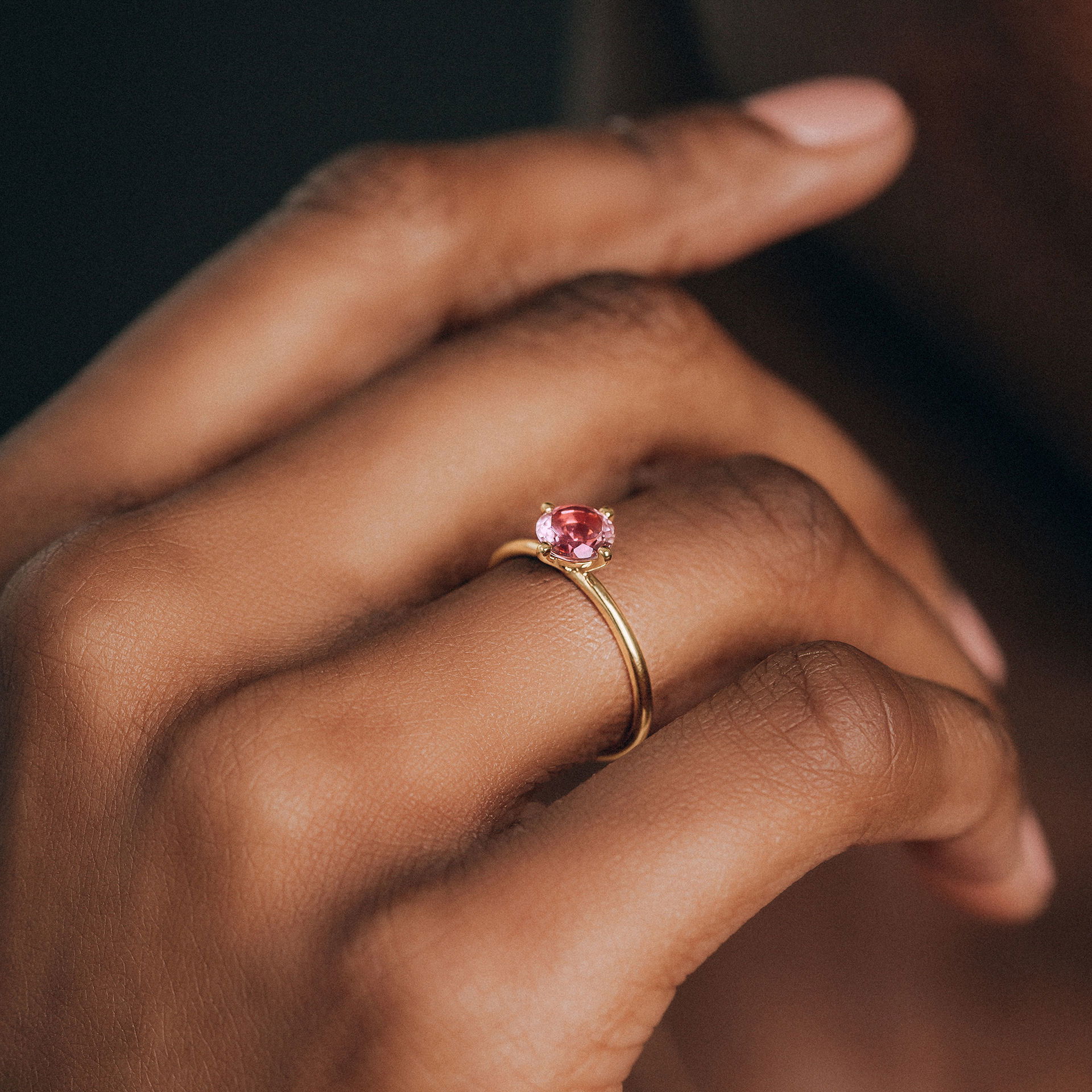 Solitaire Alva Tourmaline 6 mm