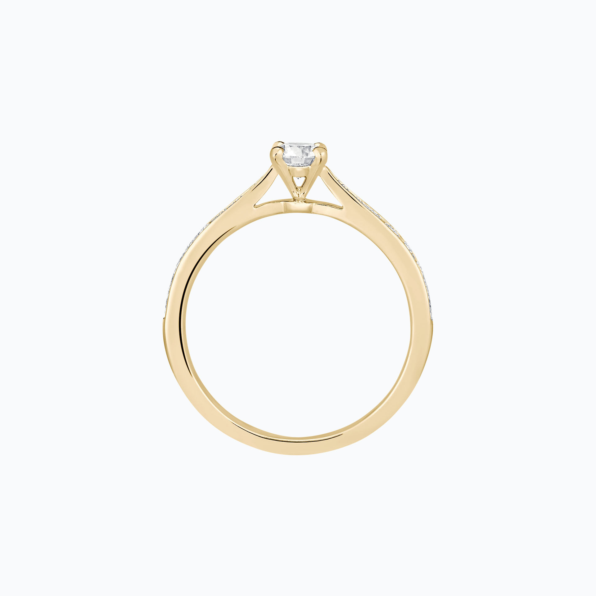 Solitaire Pavé Romance Éclat