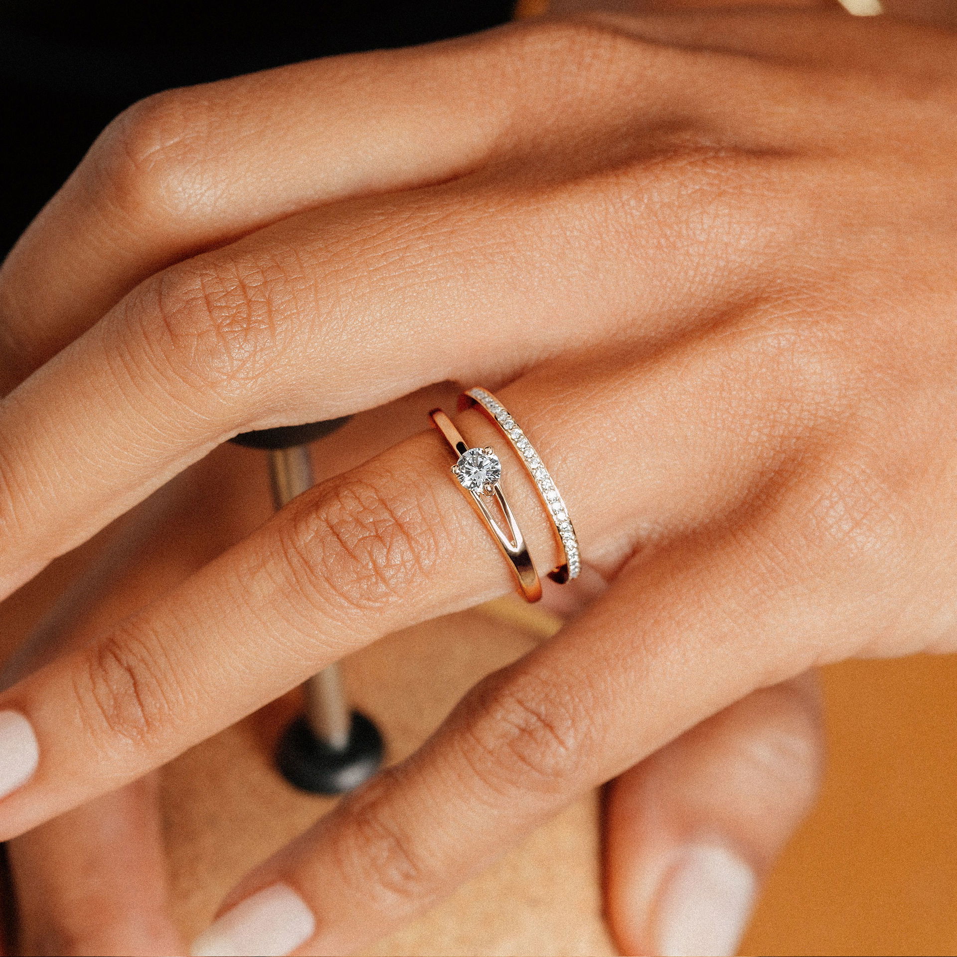 Solitaire Étoile Diamant de Synthèse 0.15 carat