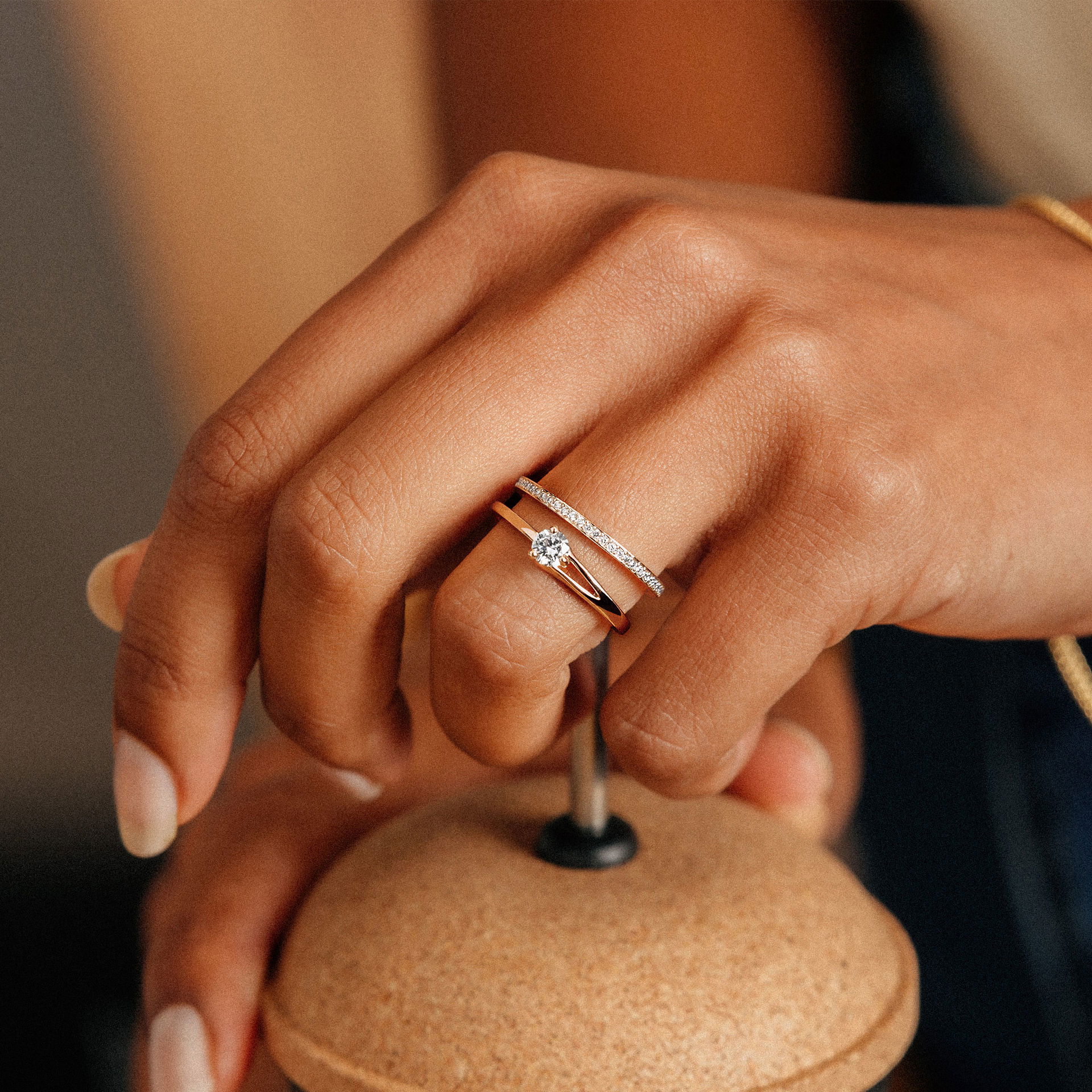 Solitaire Étoile Diamant de Synthèse 0.15 carat