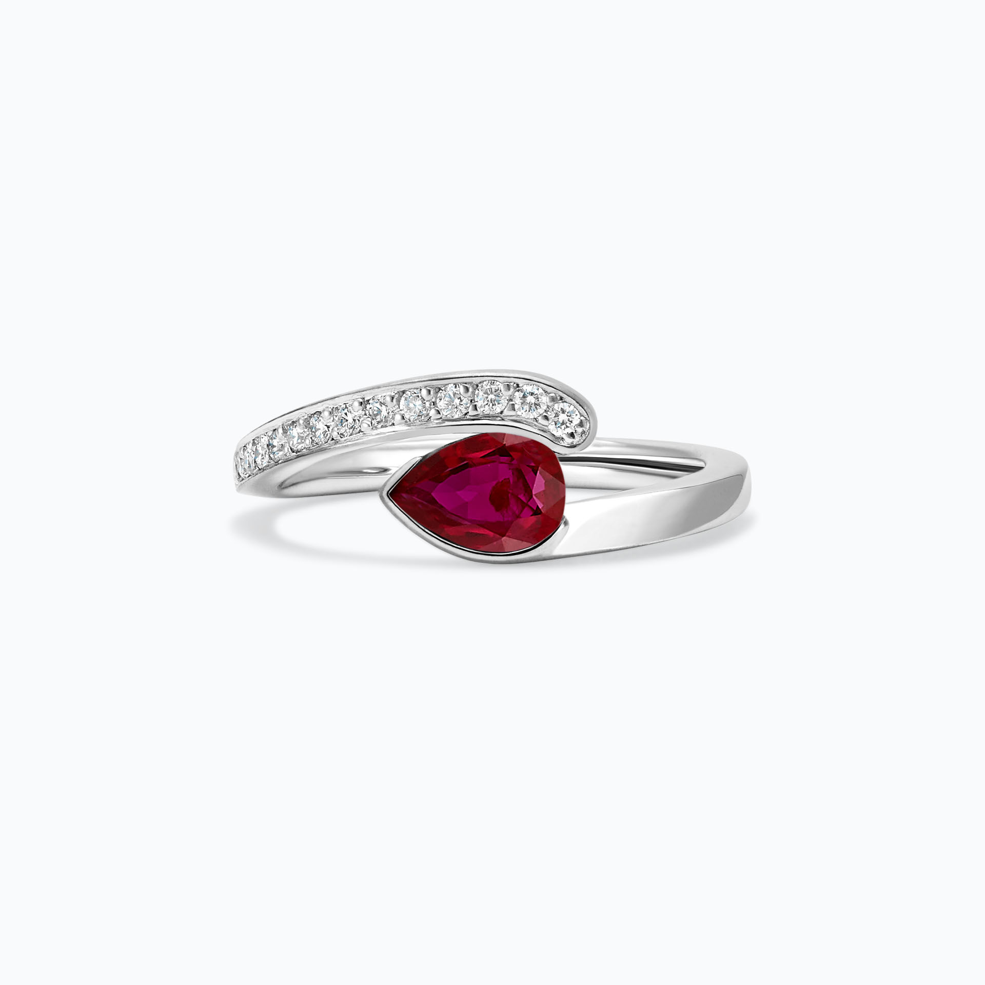 Solitaire Pavé Starlight Rubis