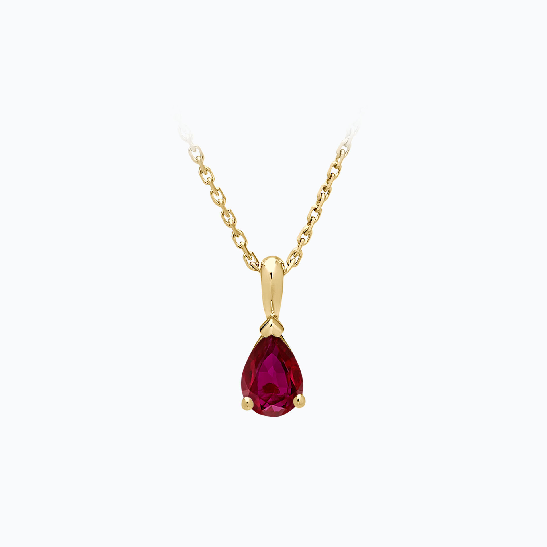 Pendentif Goutte Rubis 6 x 4 mm