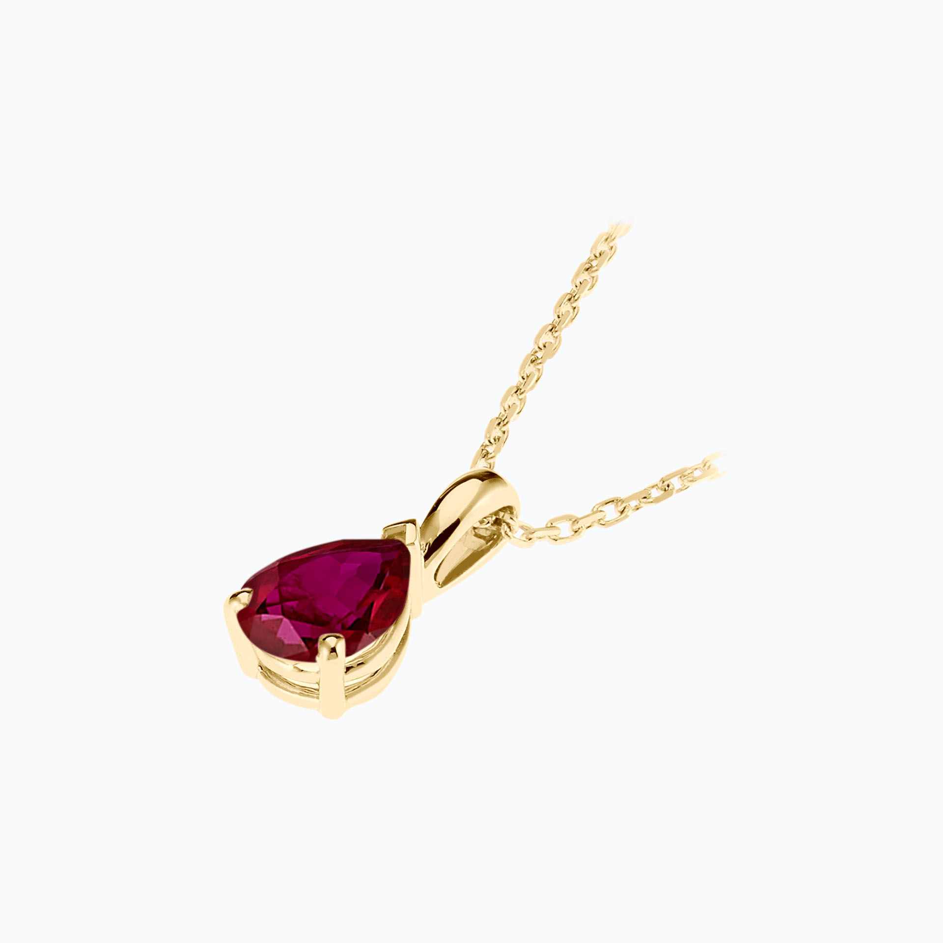 Pendentif Goutte Rubis 6 x 4 mm