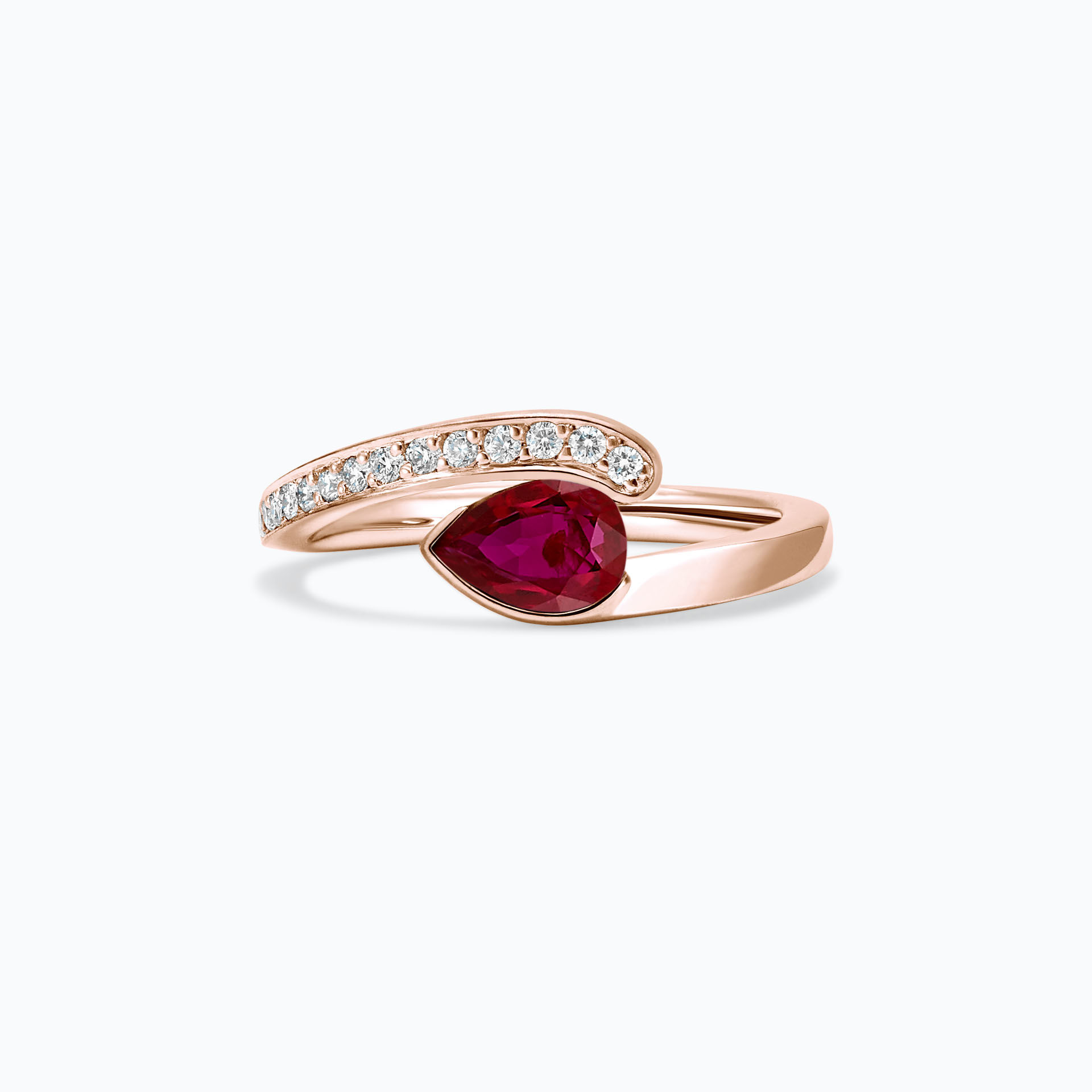 Solitaire Pavé Starlight Rubis