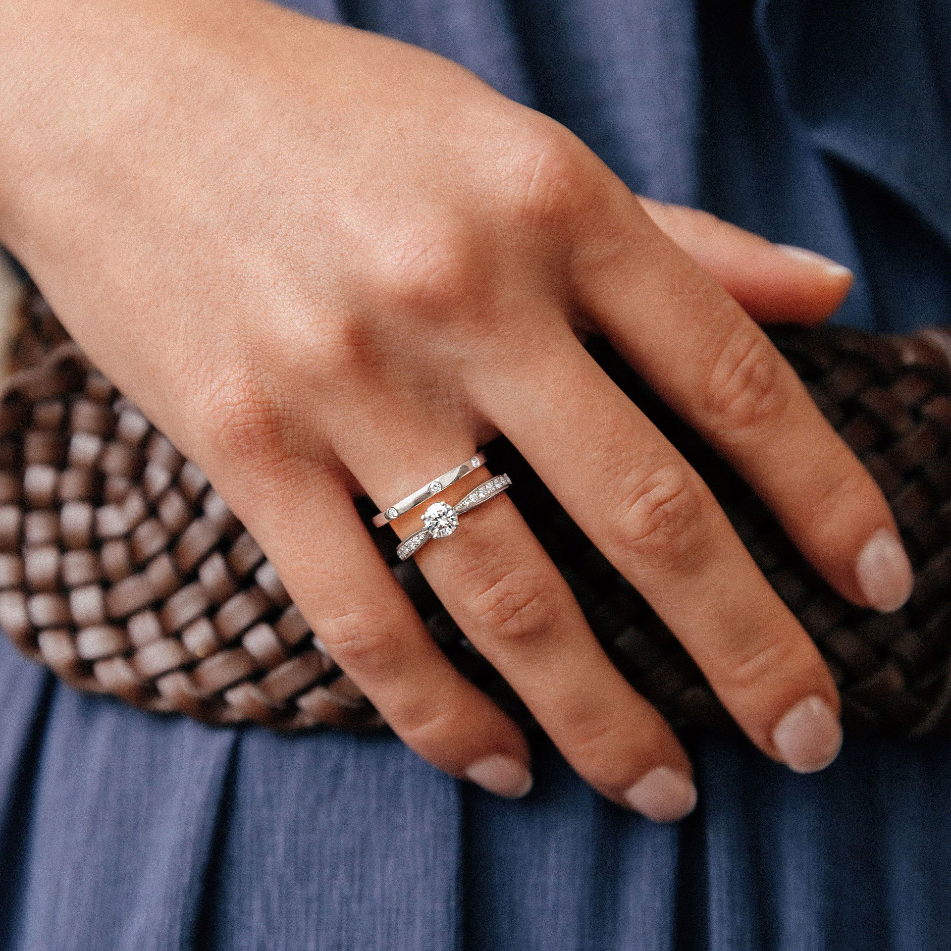Solitaire Pavé Romance Éclat