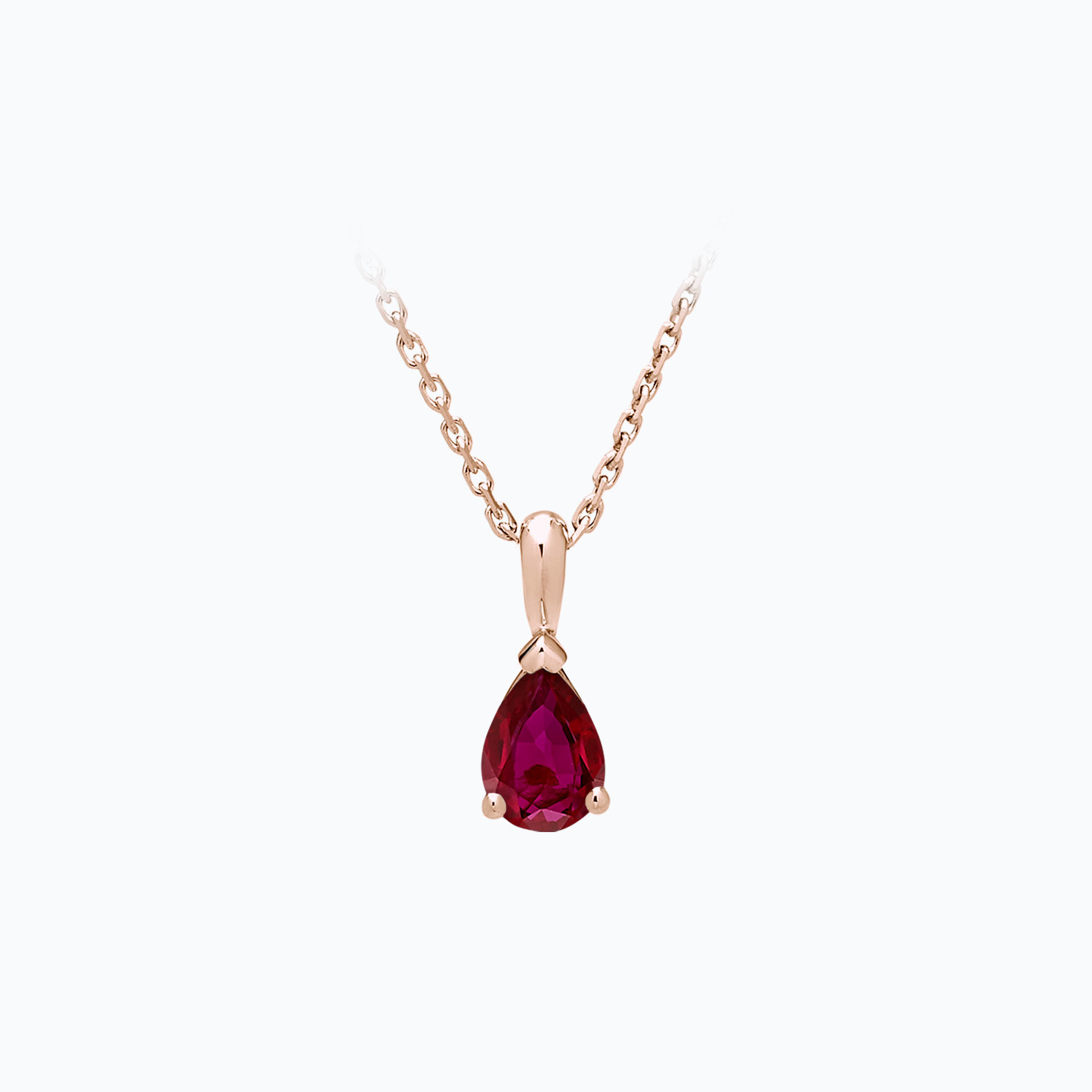 Pendentif Goutte Rubis 6 x 4 mm