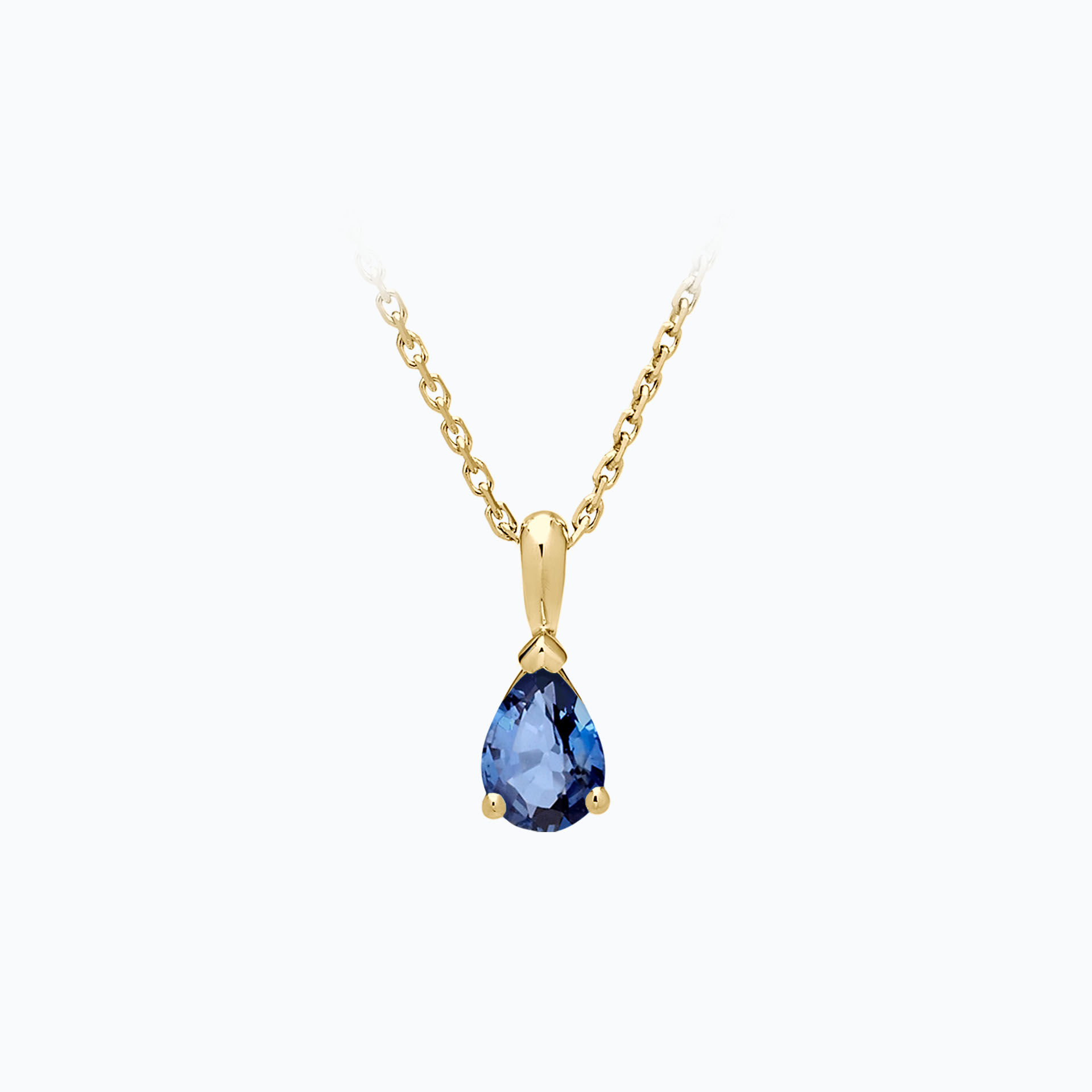 Pendentif Goutte Saphir 6 x 4 mm