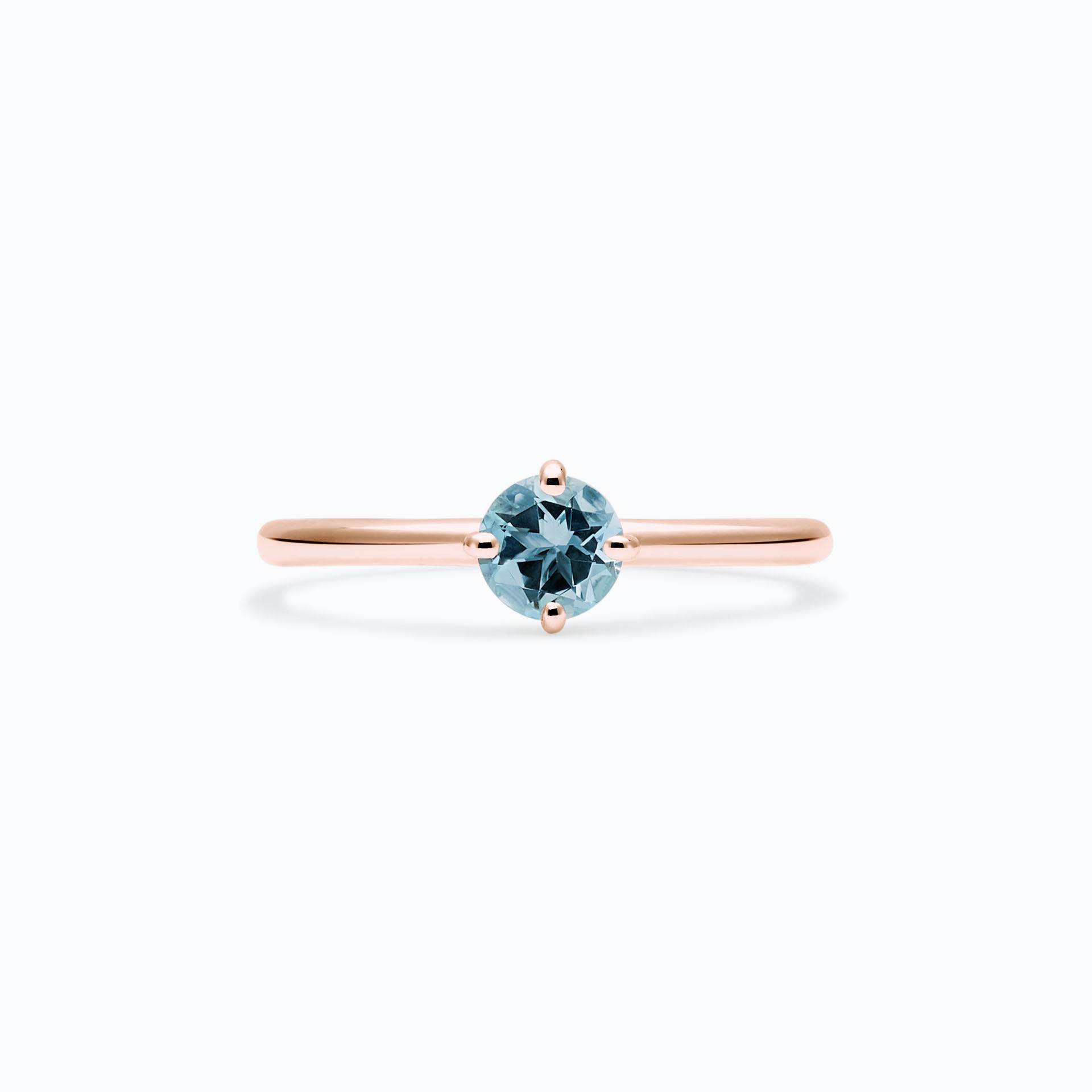 Solitaire Alva Aigue-Marine 4.5 mm