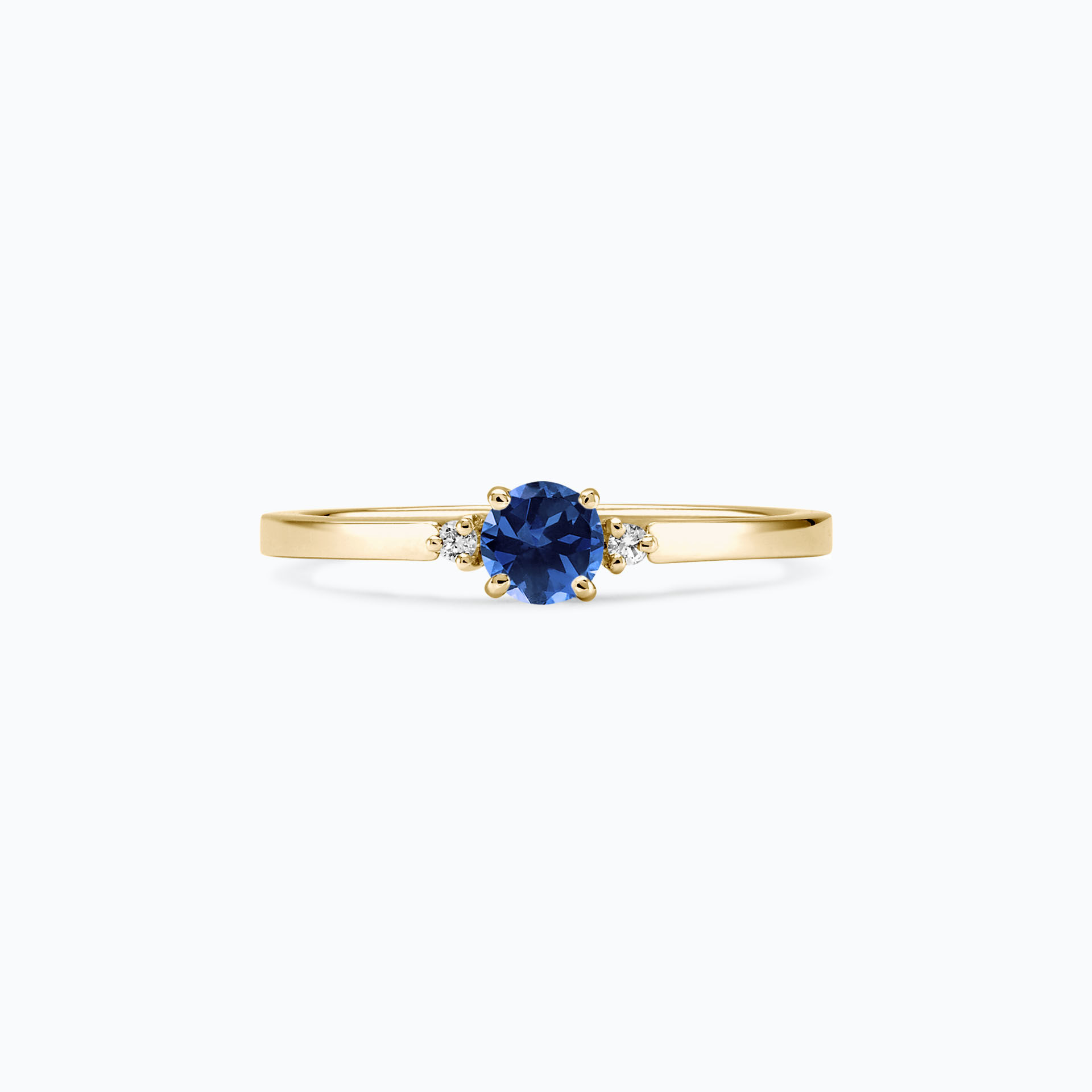 Solitaire Lolly Saphir Bleu Éclipse 4.5 mm