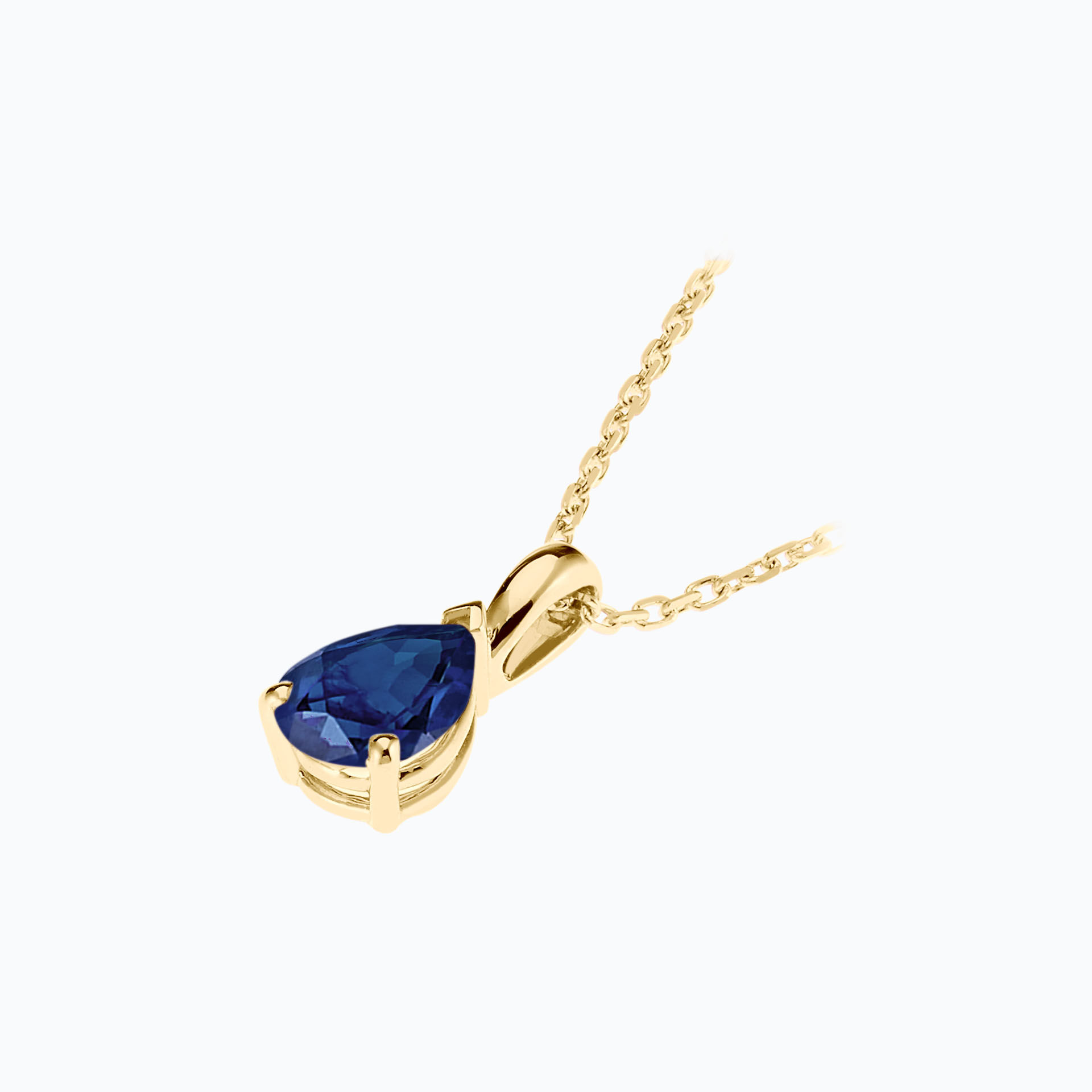Pendentif Goutte Saphir 6 x 4 mm
