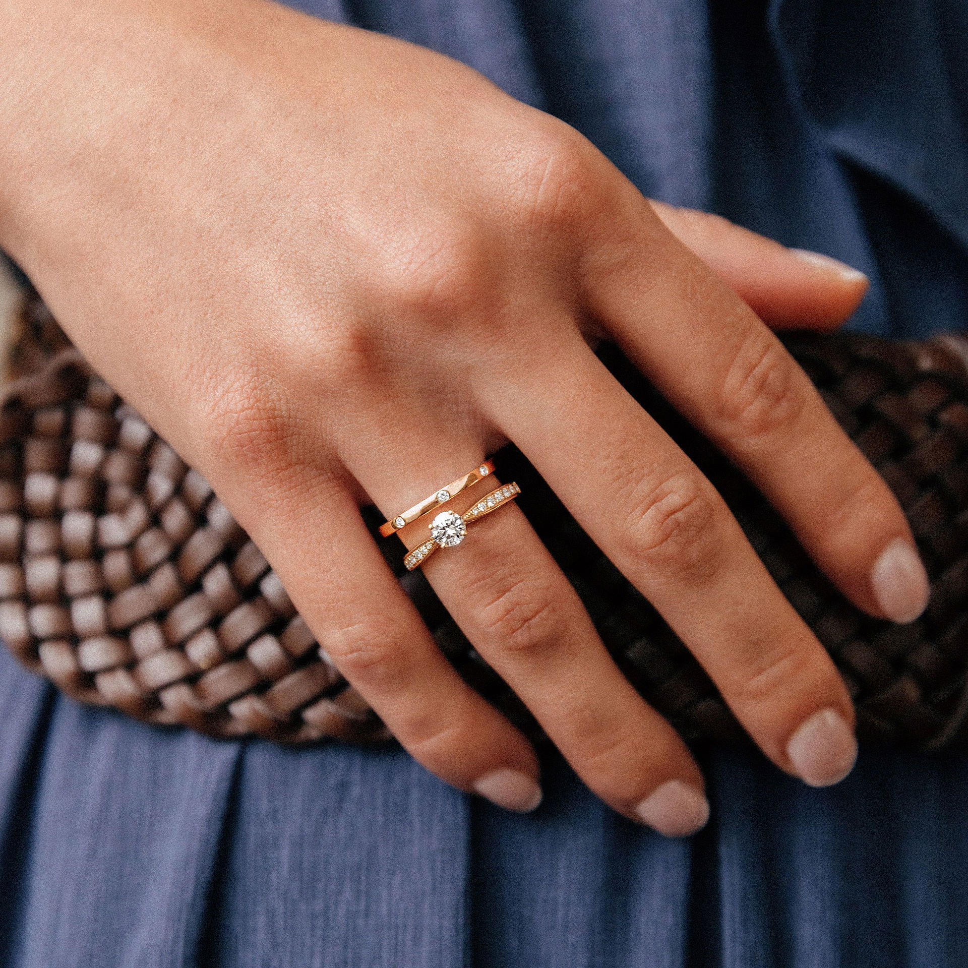 Solitaire Pavé Romance Éclat