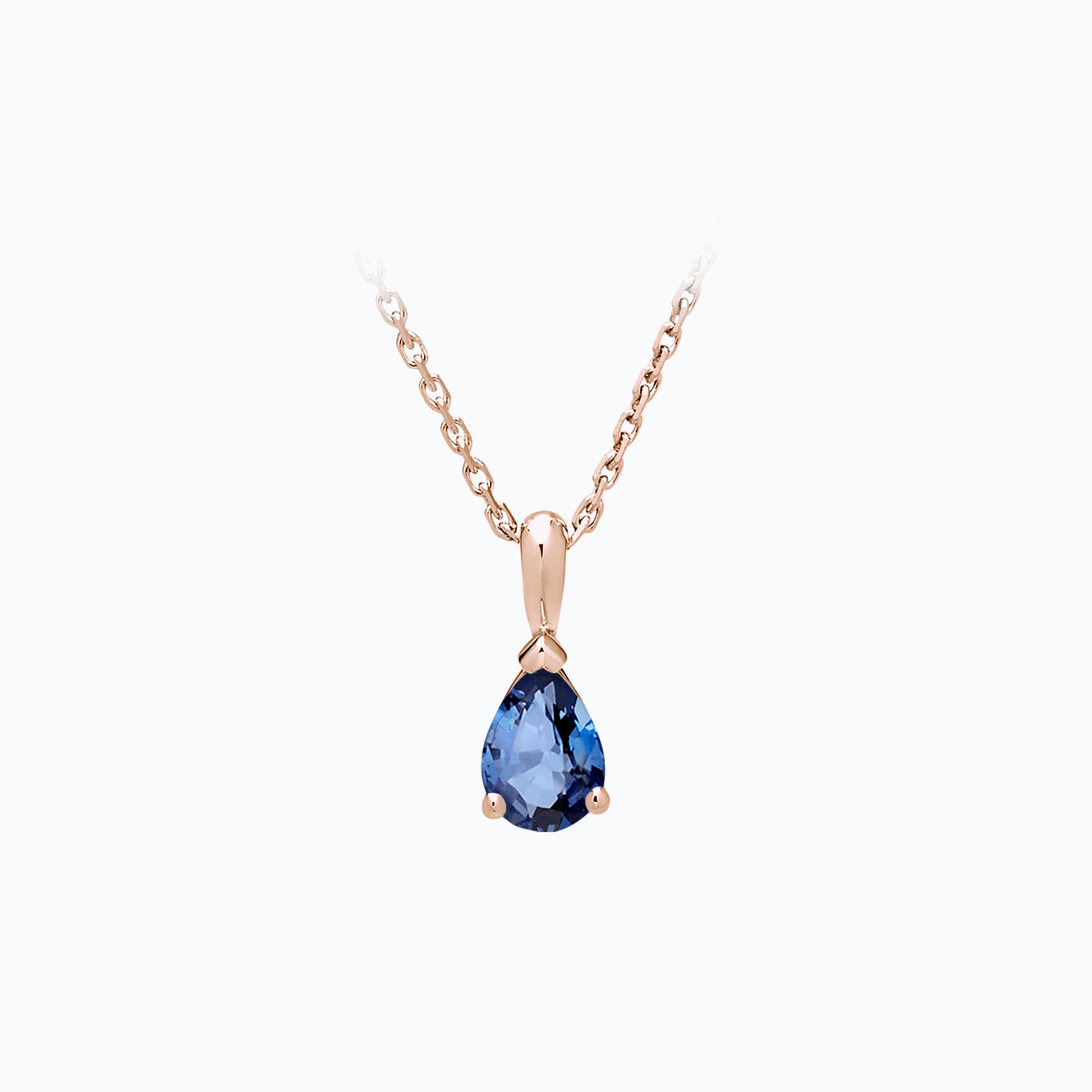 Pendentif Goutte Saphir 6 x 4 mm