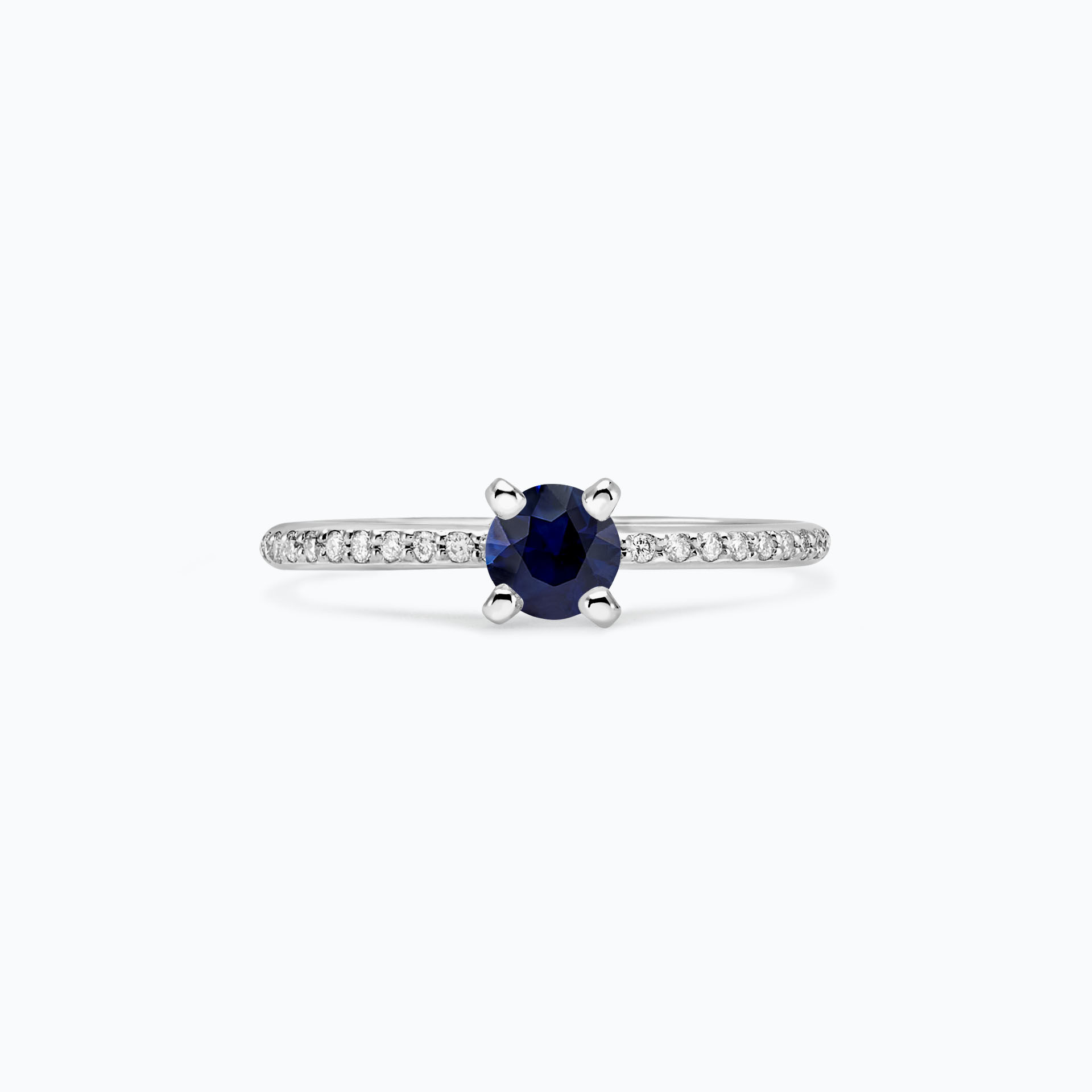 Solitaire Pavé Séléné Saphir 4.5 mm
