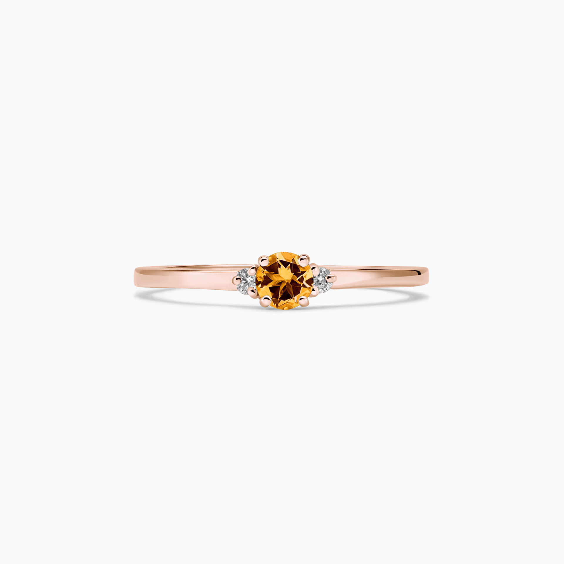 Solitaire Lolly Saphir Mandarine 3.5 mm