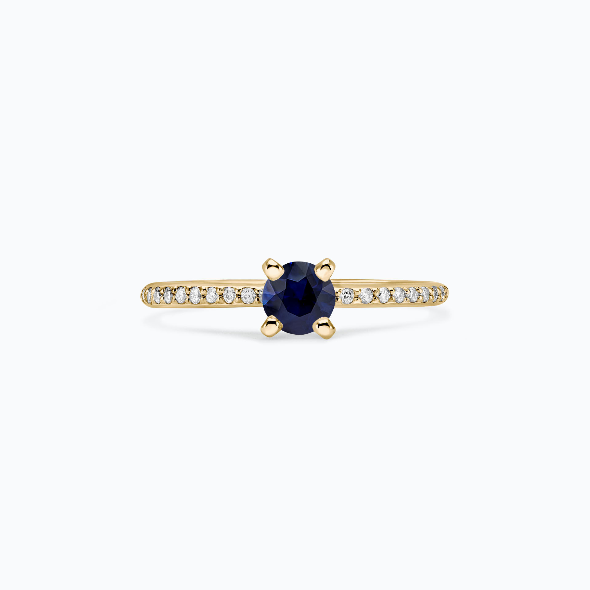 Solitaire Pavé Séléné Saphir 4.5 mm