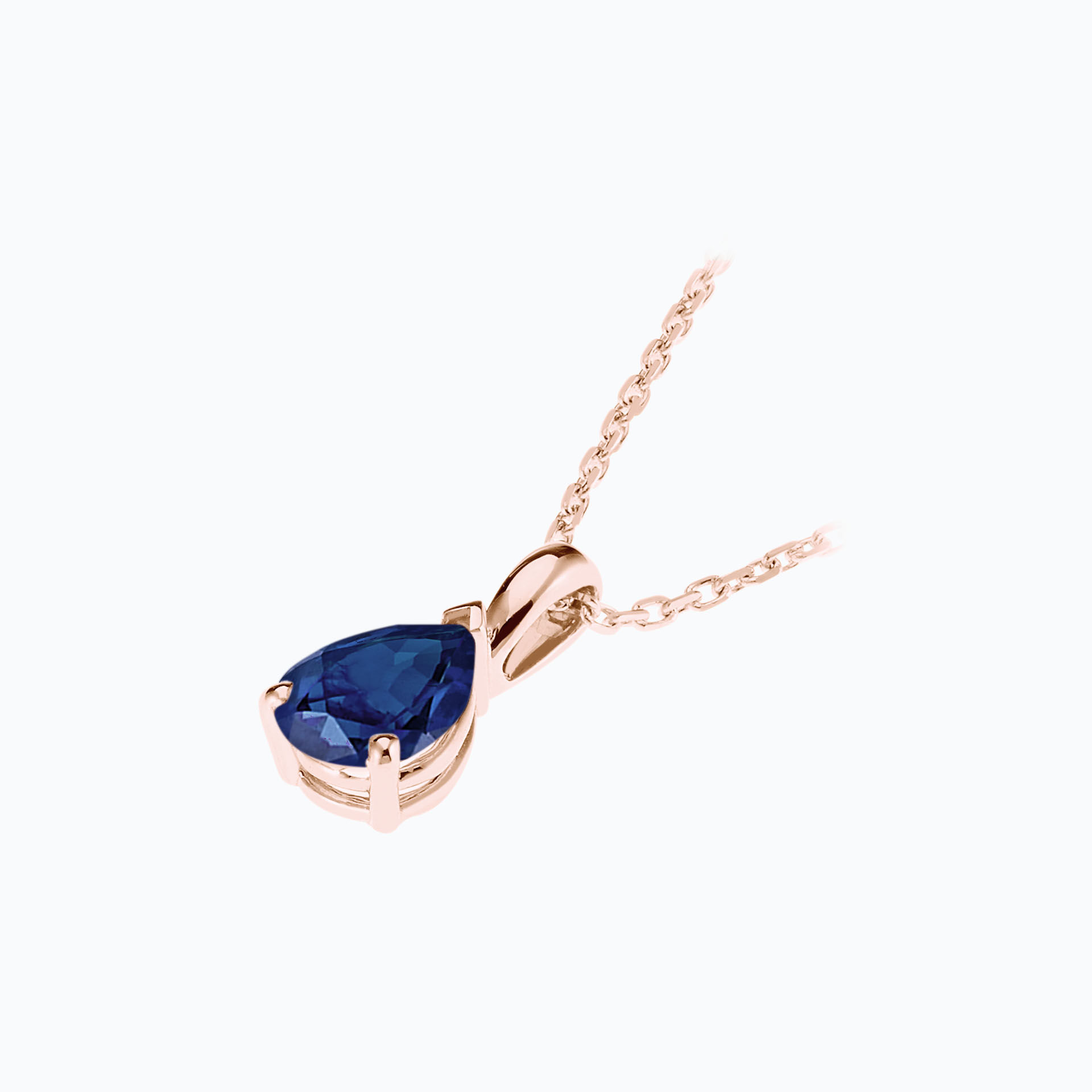 Pendentif Goutte Saphir 7 x 5 mm