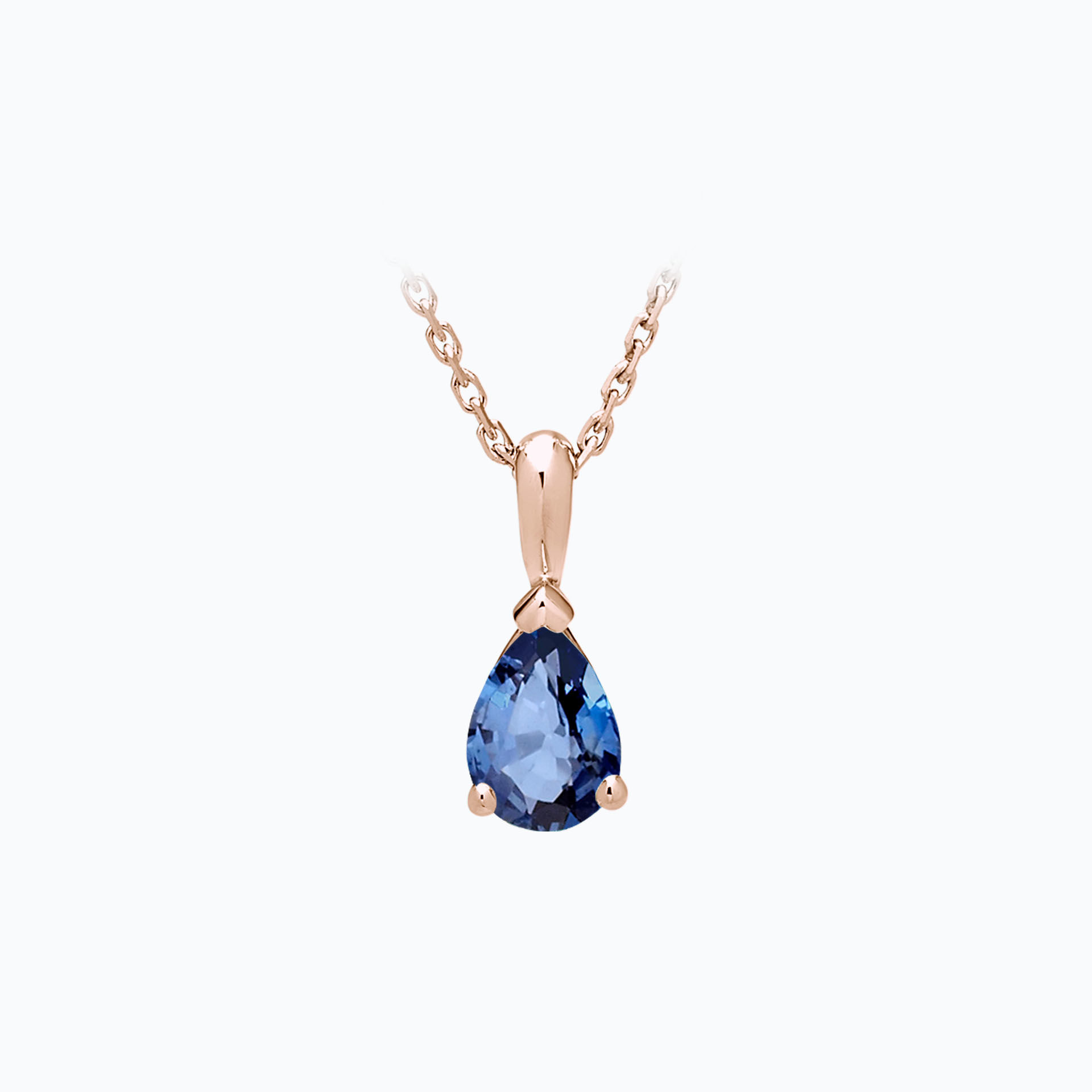 Pendentif Goutte Saphir 7 x 5 mm