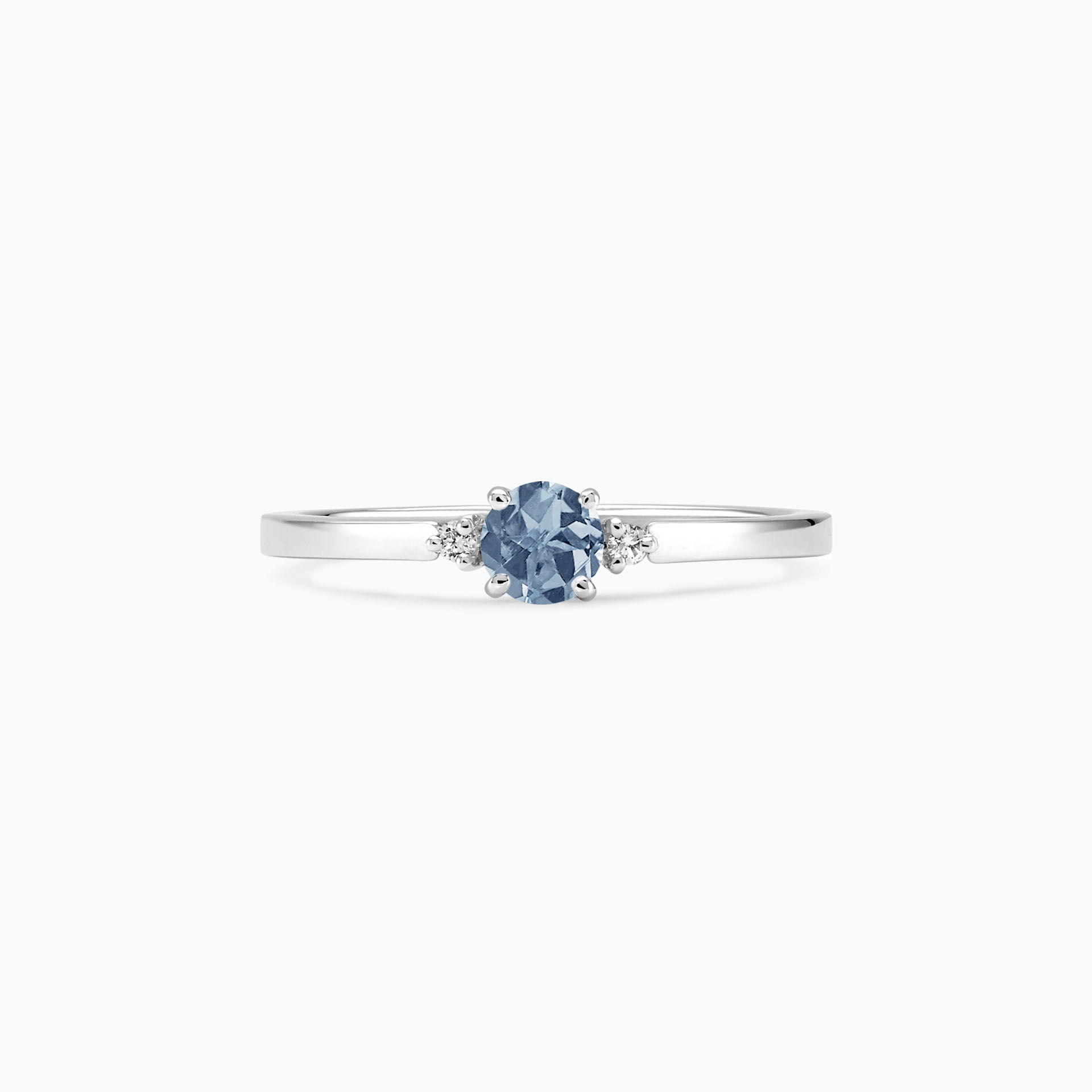 Solitaire Lolly Saphir Bleu Tendre 4.5 mm
