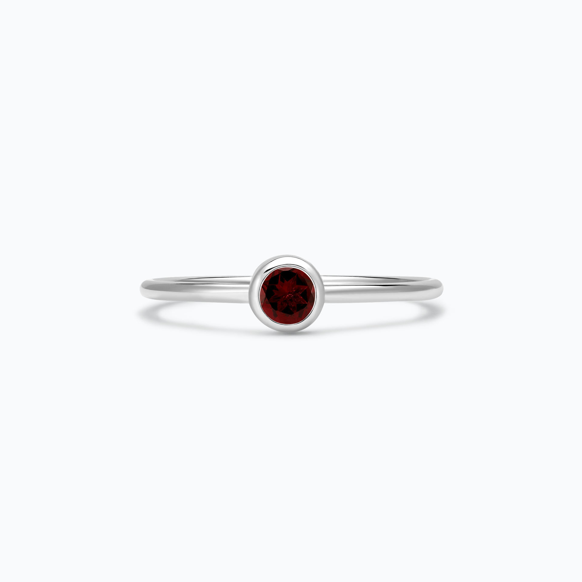 Solitaire Harmony Grenat 3.5 mm