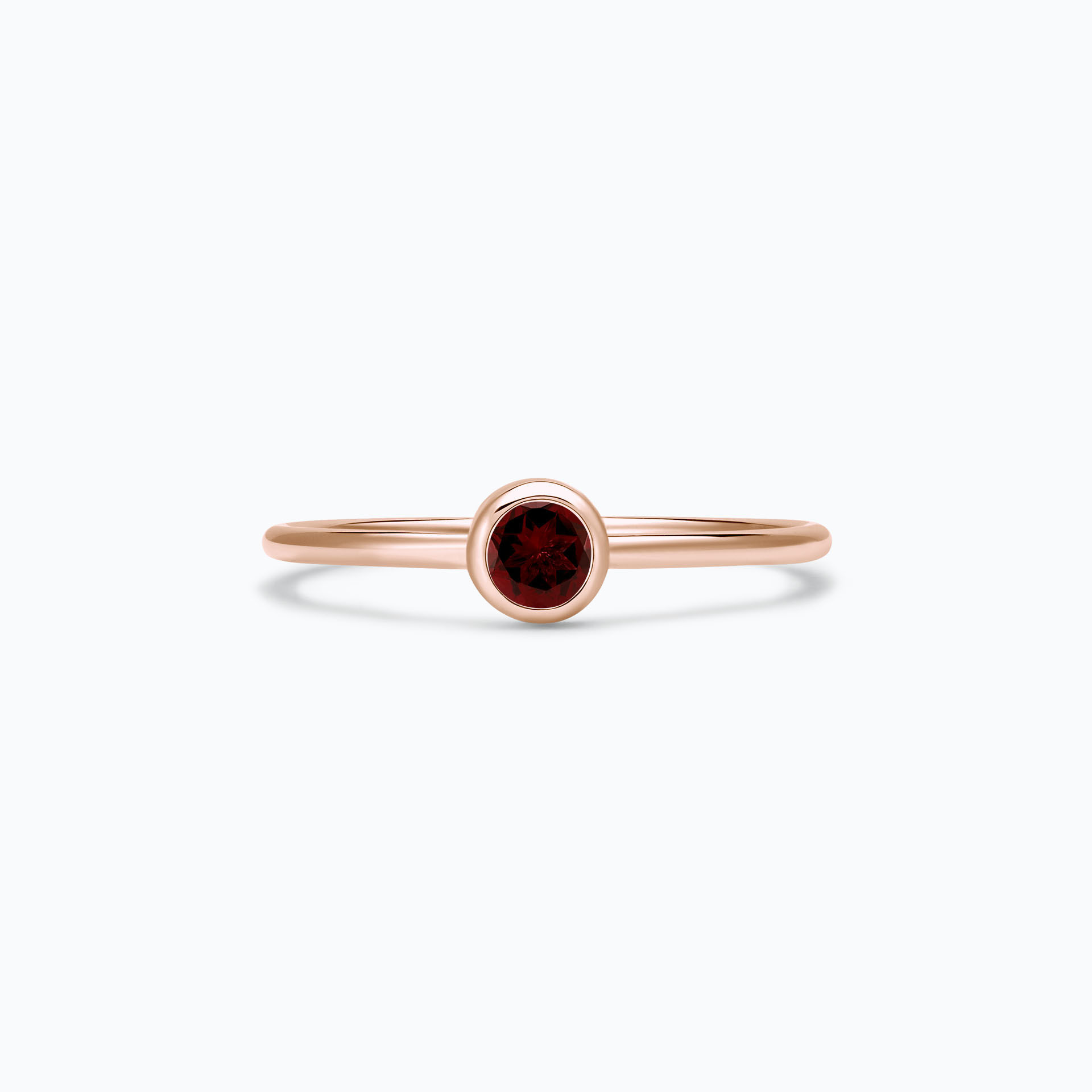 Solitaire Harmony Grenat 3.5 mm